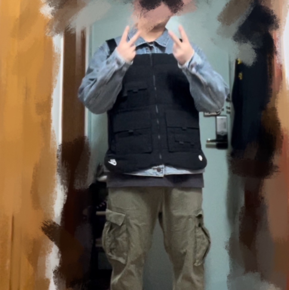 Nike x Peaceminusone 2+1 Jacket Black (DR0100-010) 착용 스타일 - 2