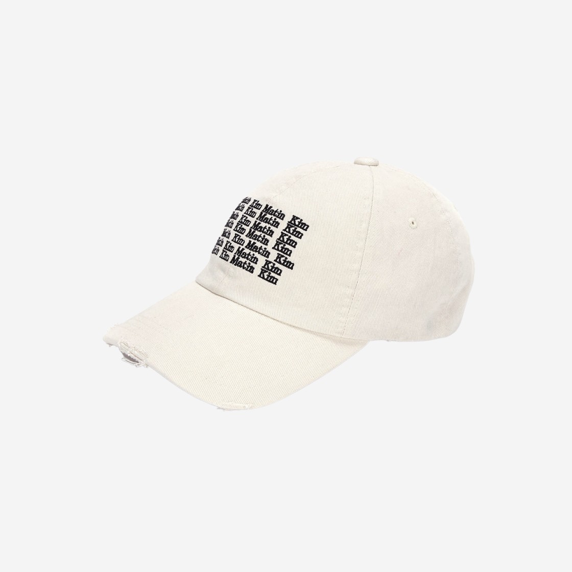 Matin Kim Lettering Washed Ball Cap Ivory 상세 이미지 2