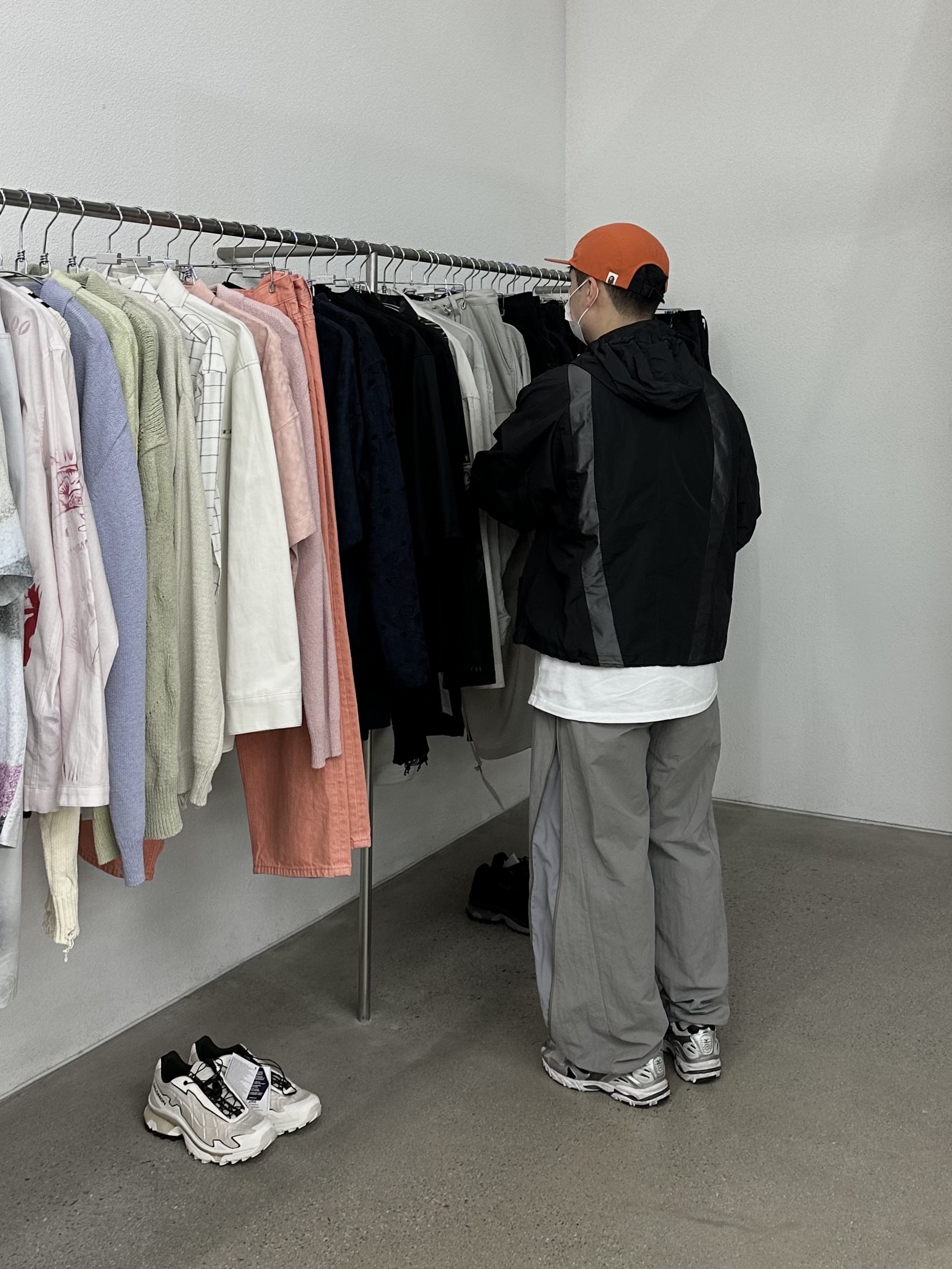 Sansan Gear Zipper Pants Gray - 22SS 착용 스타일