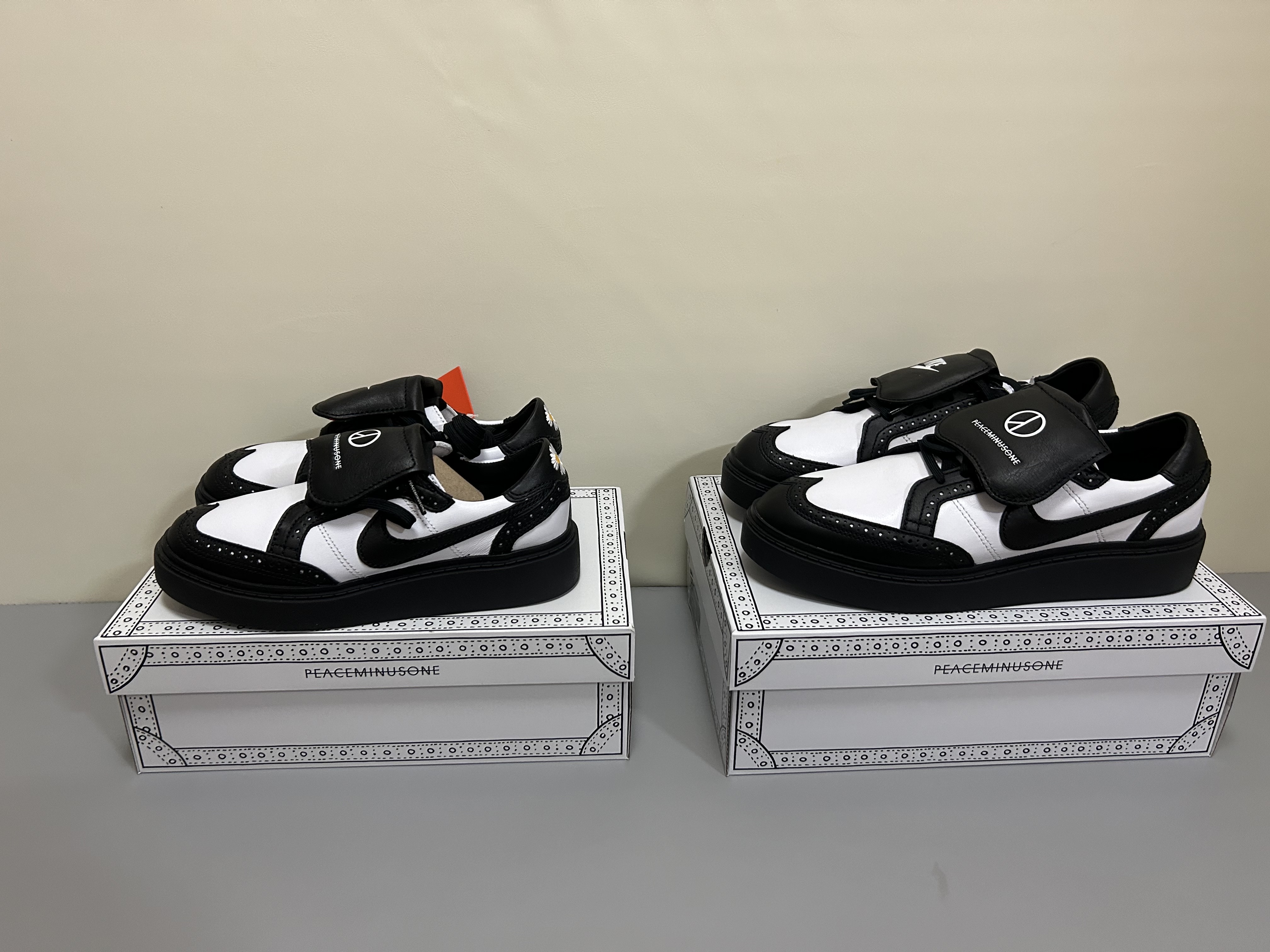 Nike x Peaceminusone Kwondo1 Black and White 착용 스타일 - 1
