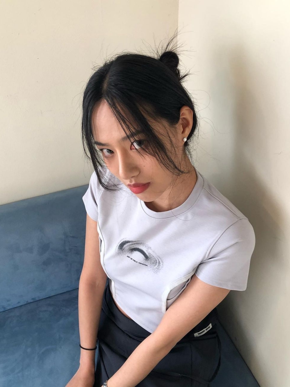 Art Of Field Section Short Sleeved T-Shirt Light Gray 착용 스타일 - 3