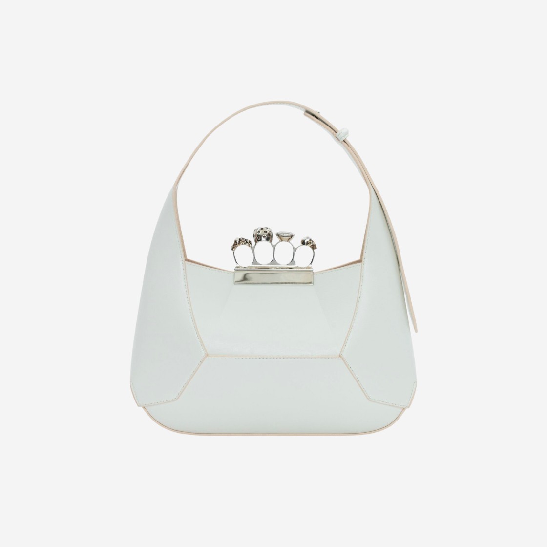 Alexander McQueen Jewelled Hobo Bag Ivory 상세 이미지 1