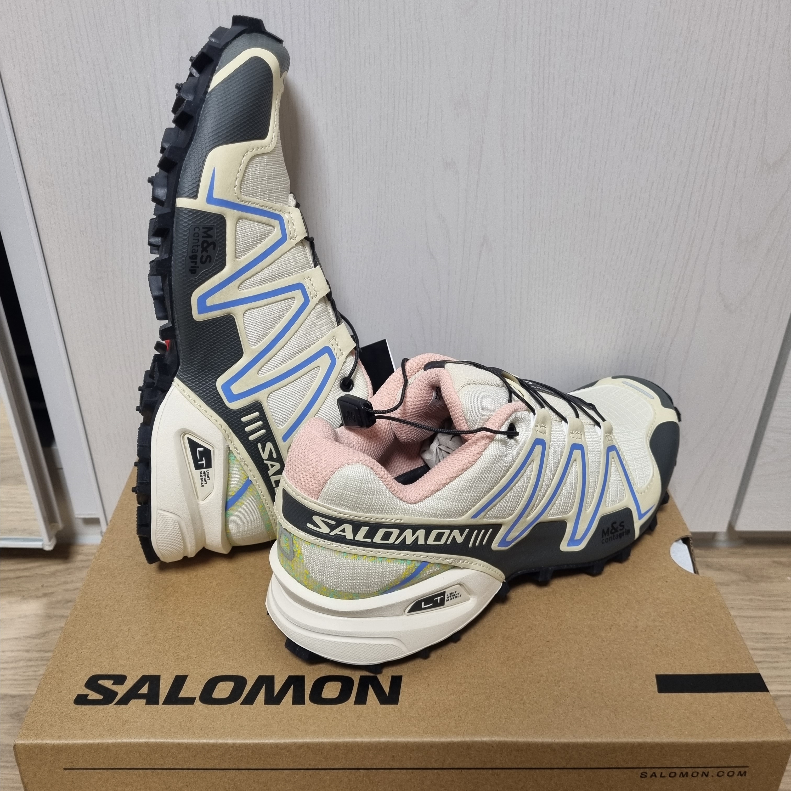 Salomon Speedcross 3 Mindful 2 Moth Vanilla 착용 스타일 - 1