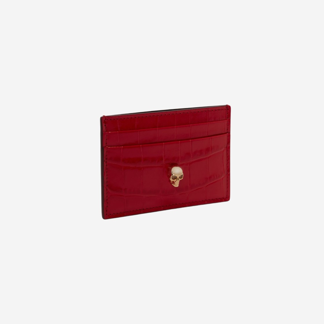 Alexander McQueen Skull Card Holder Oxblood 상세 이미지 2