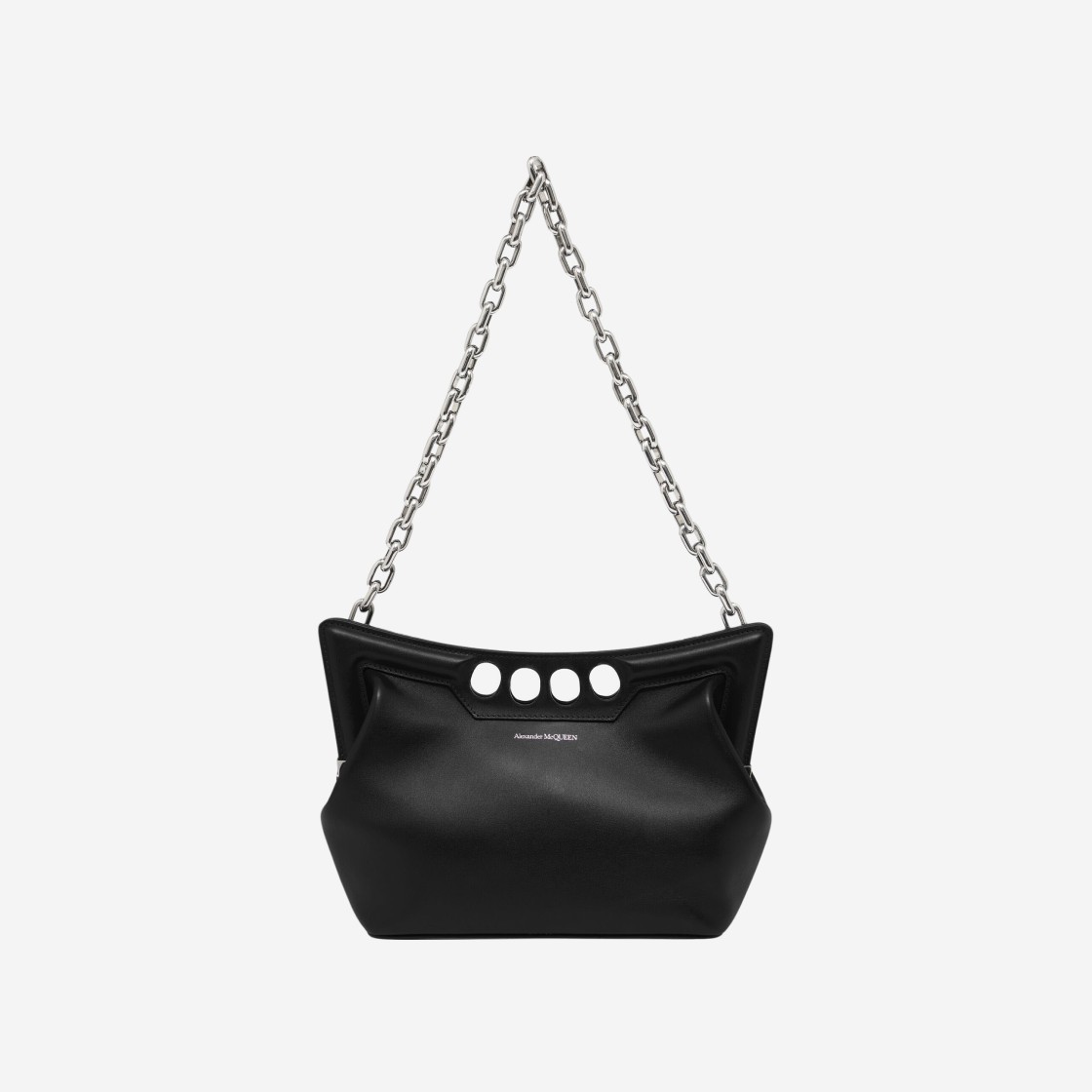 Alexander McQueen Small Peak Bag Black 상세 이미지 5