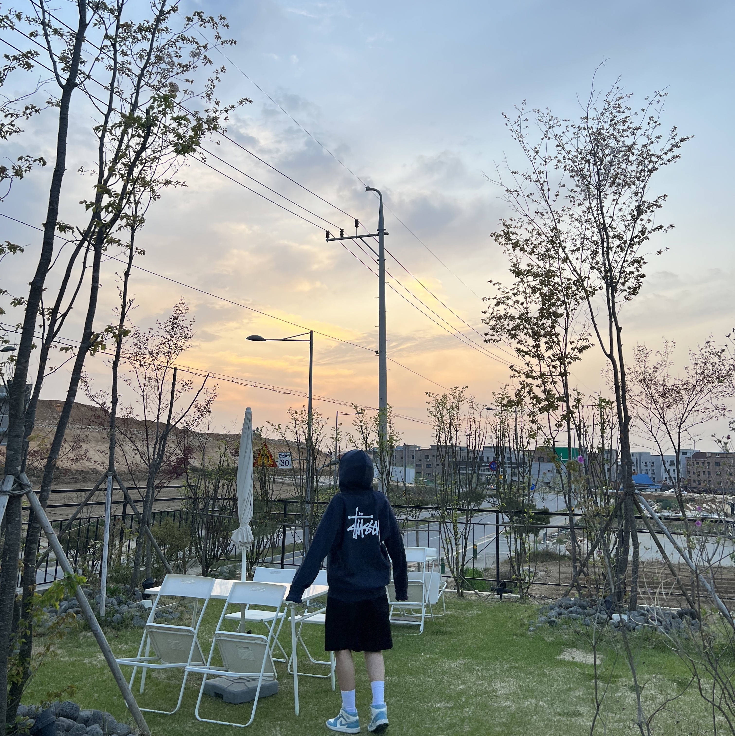 Stussy Basic Stussy Zip Hoodie Navy 2023 착용 스타일 - 1