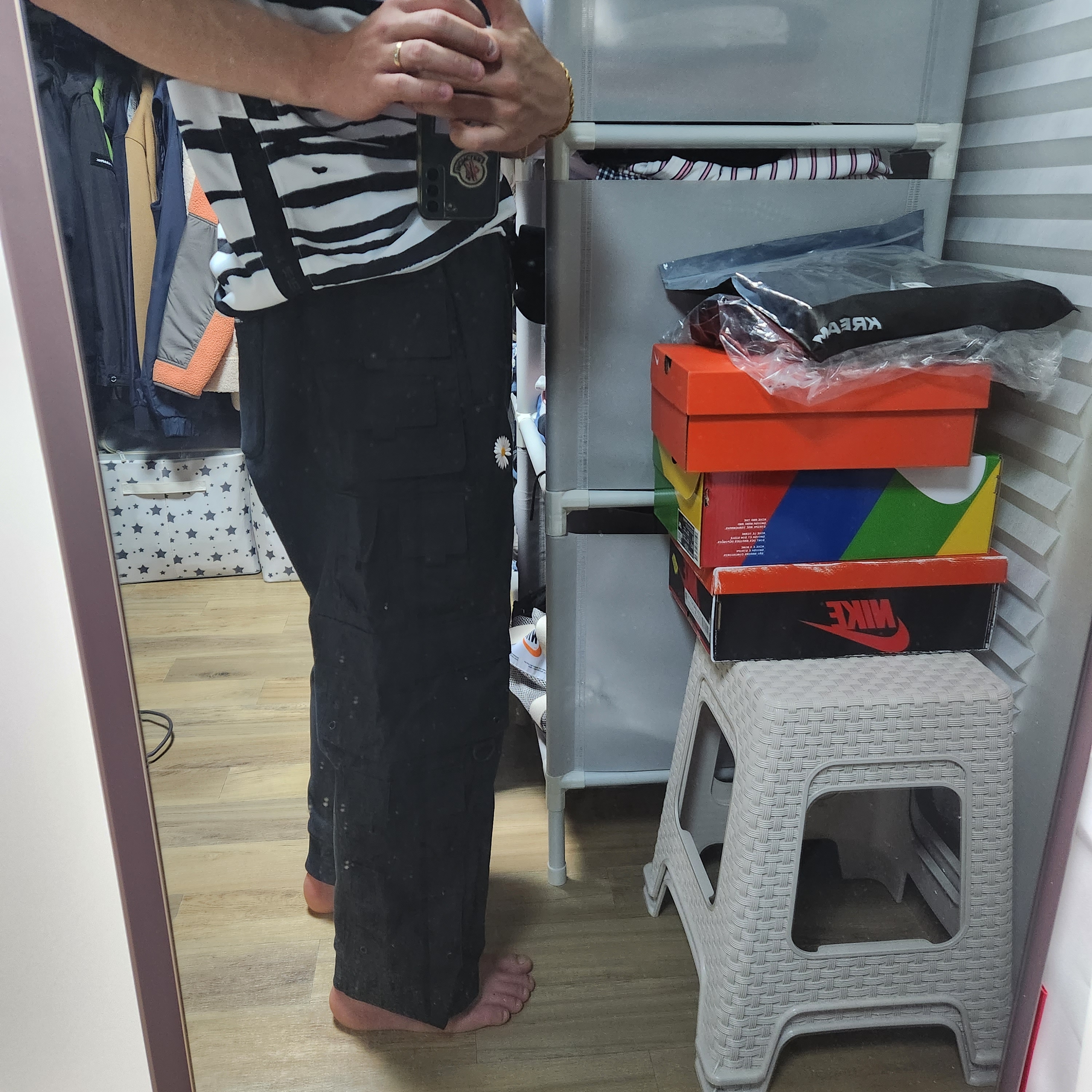 Nike x Peaceminusone Wide Pants Black (DR0096-010) 착용 스타일