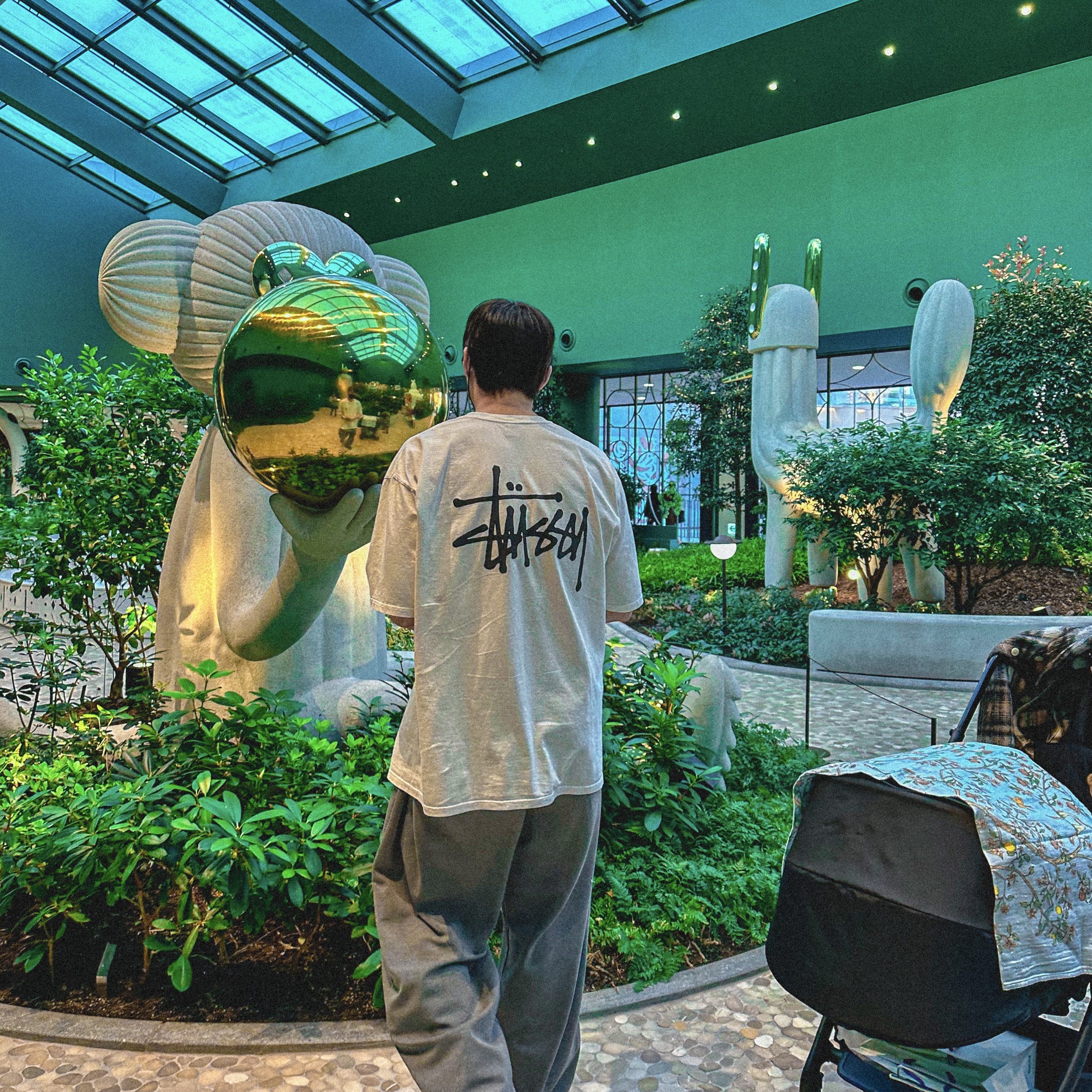 Stussy Basic Stussy Pigment Dyed T-Shirt Natural 2023 착용 스타일
