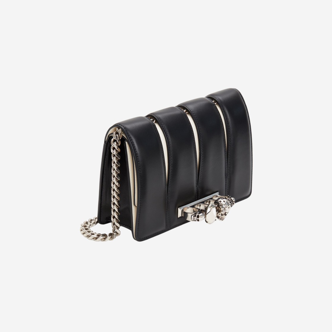 Alexander McQueen Slash Bag Black Ivory 상세 이미지 3