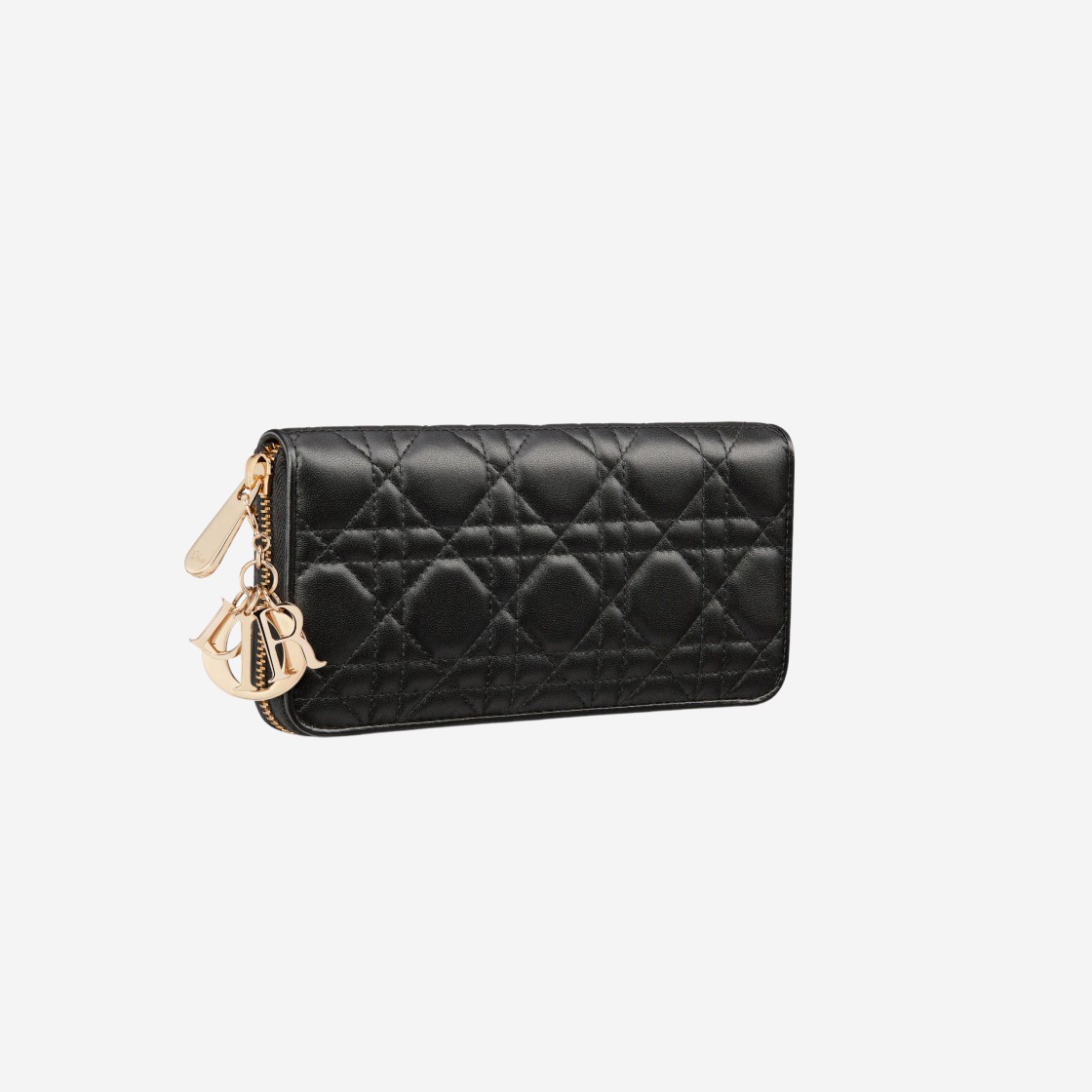 Dior Lady Voyageur Wallet Cannage Lambskin Black 상세 이미지 2