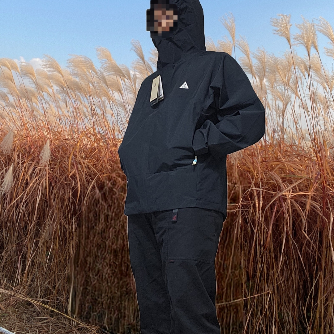 Nike ACG Storm-Fit ADV Cascade Rains Full Zip Jacket Black - Asia 착용 스타일
