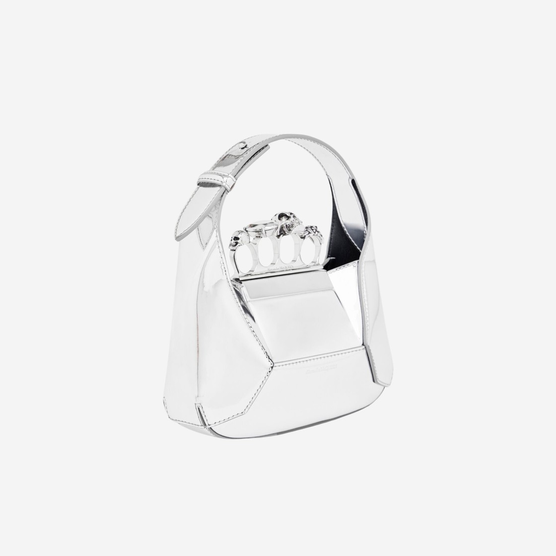 Alexander McQueen Mini Jewelled Hobo Bag Silver 상세 이미지 3