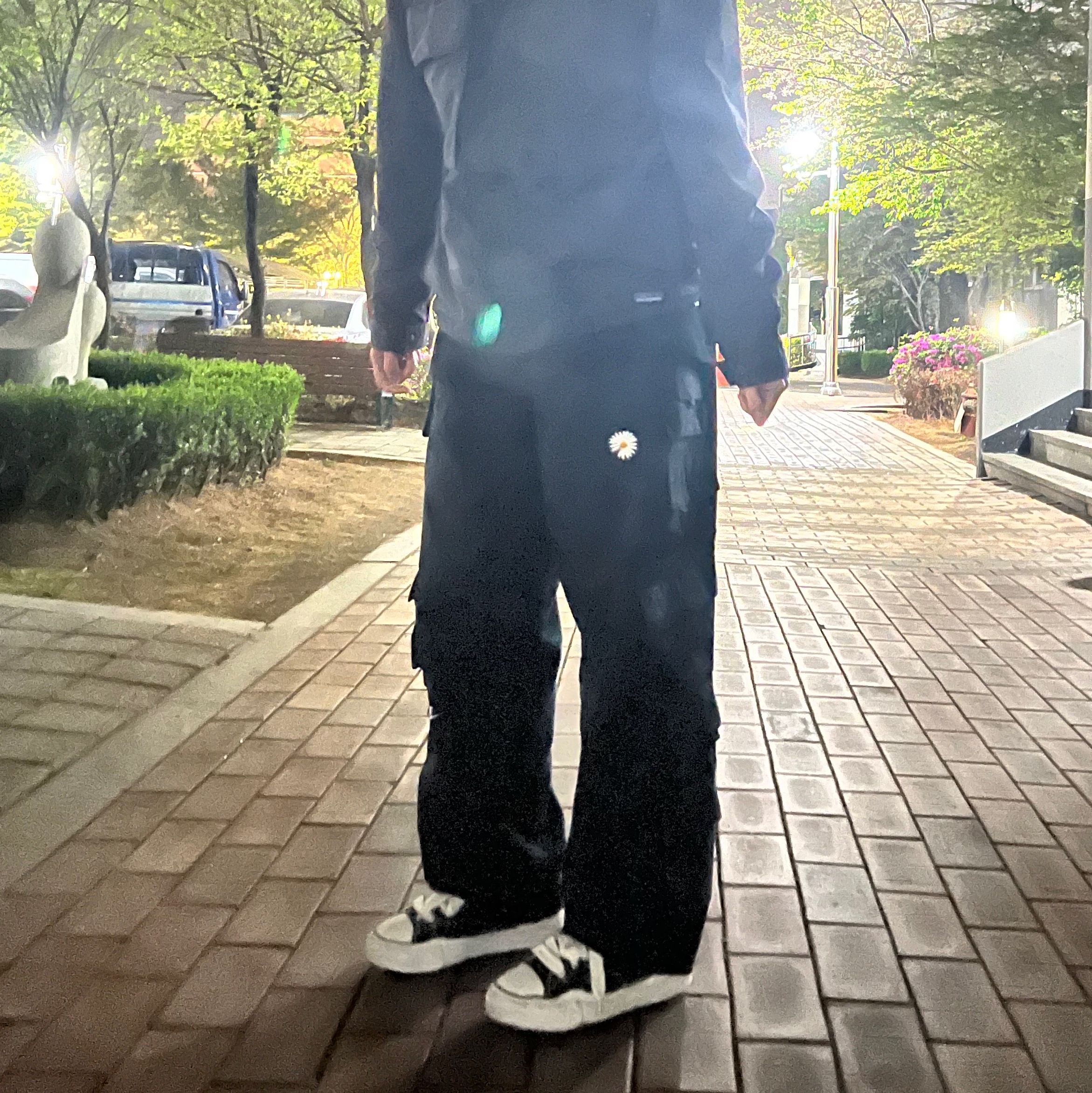 Nike x Peaceminusone Wide Pants Black (DR0096-010) 착용 스타일