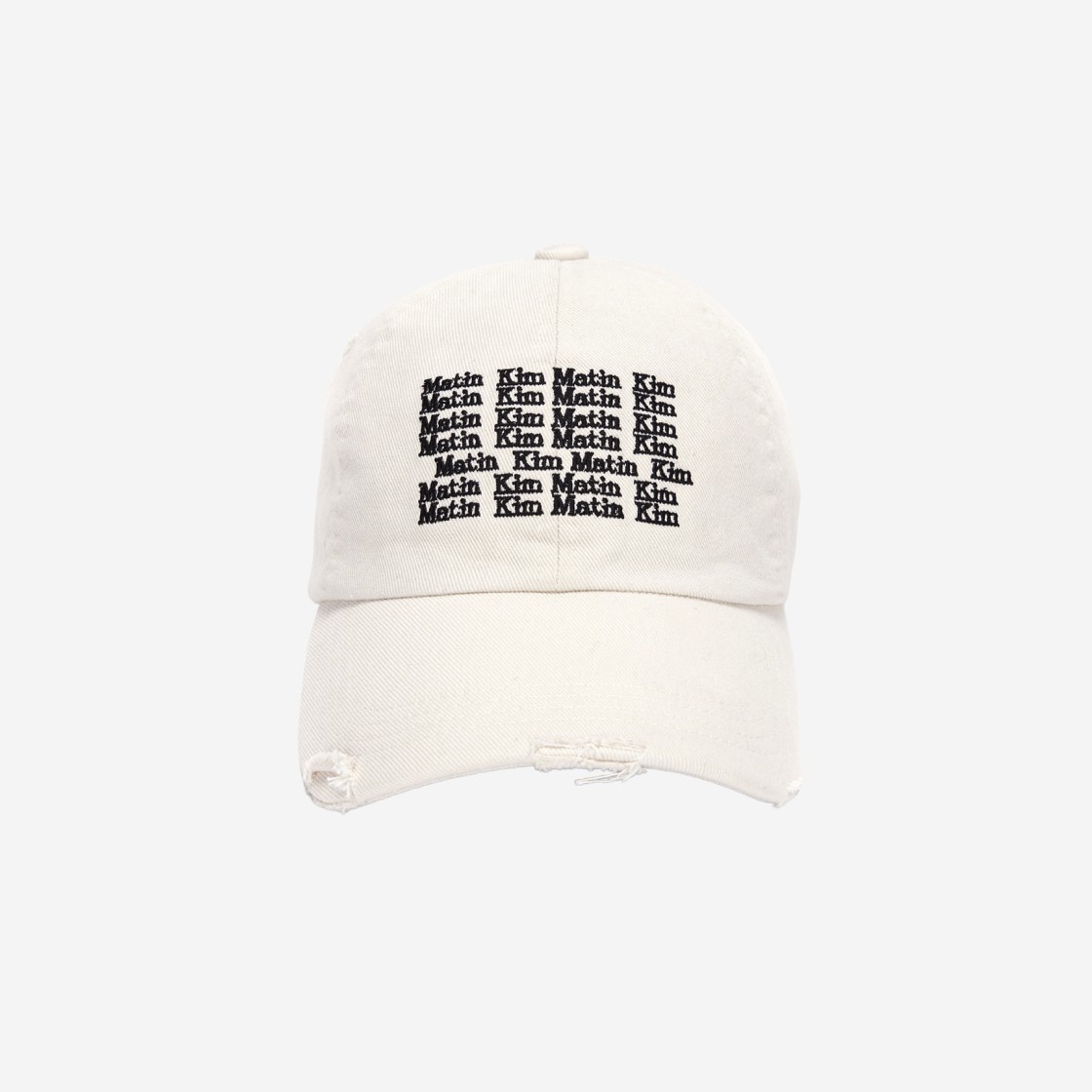 Matin Kim Lettering Washed Ball Cap Ivory 상세 이미지 1