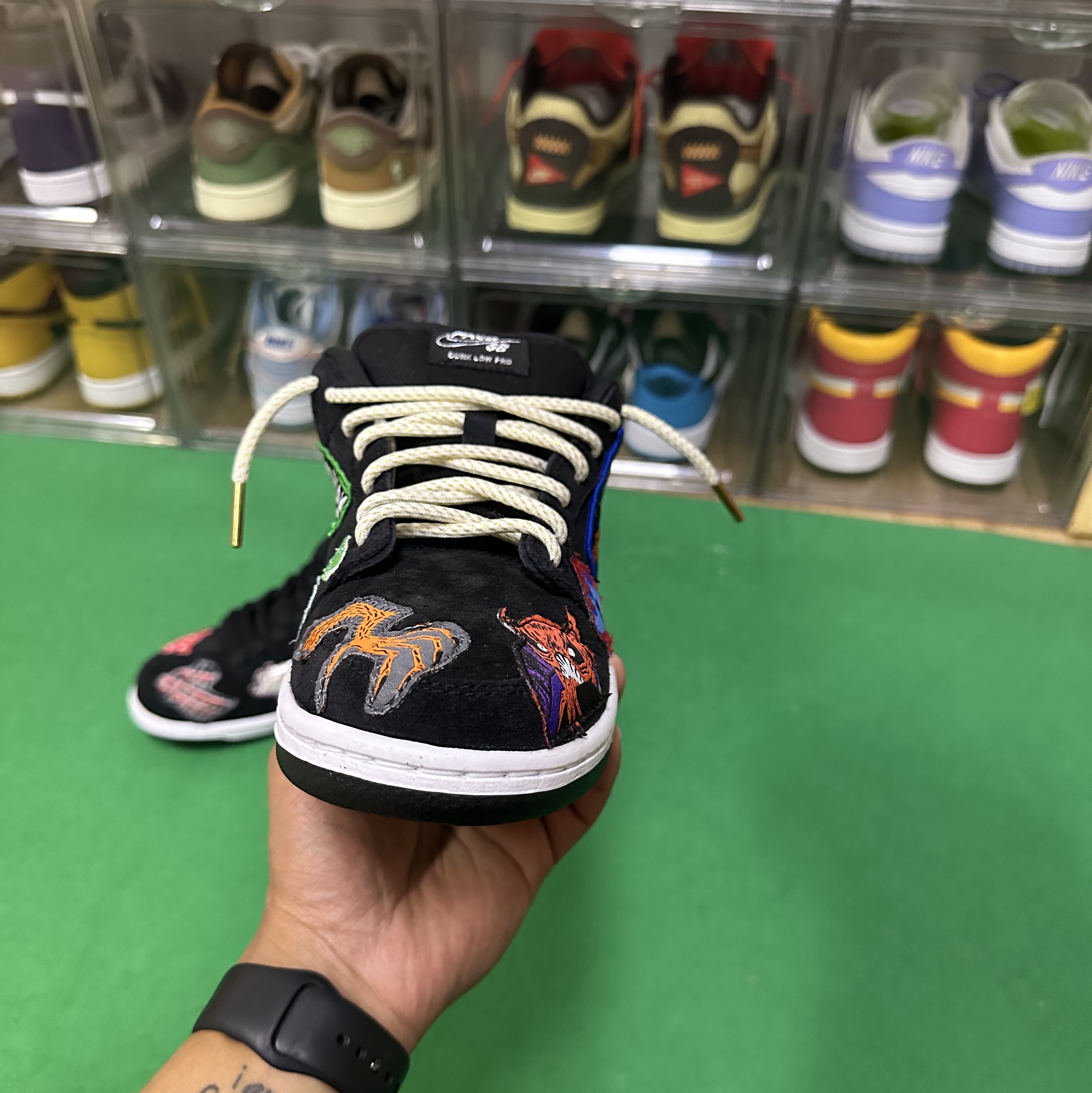 Nike x Neckface SB Dunk Low Pro Black 착용 스타일 - 2