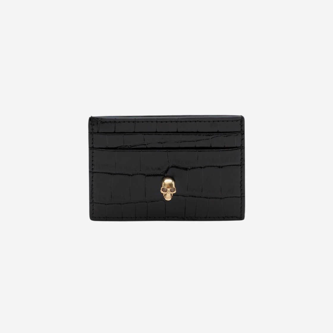 Alexander McQueen Skull Card Holder Black 상세 이미지 1