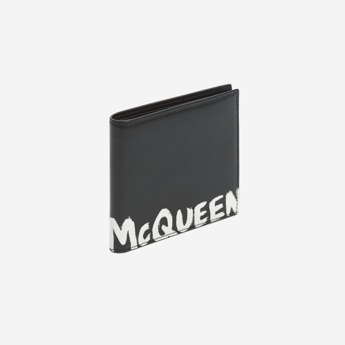 Alexander McQueen Graffiti Billfold Wallet Black White 상세 이미지 2