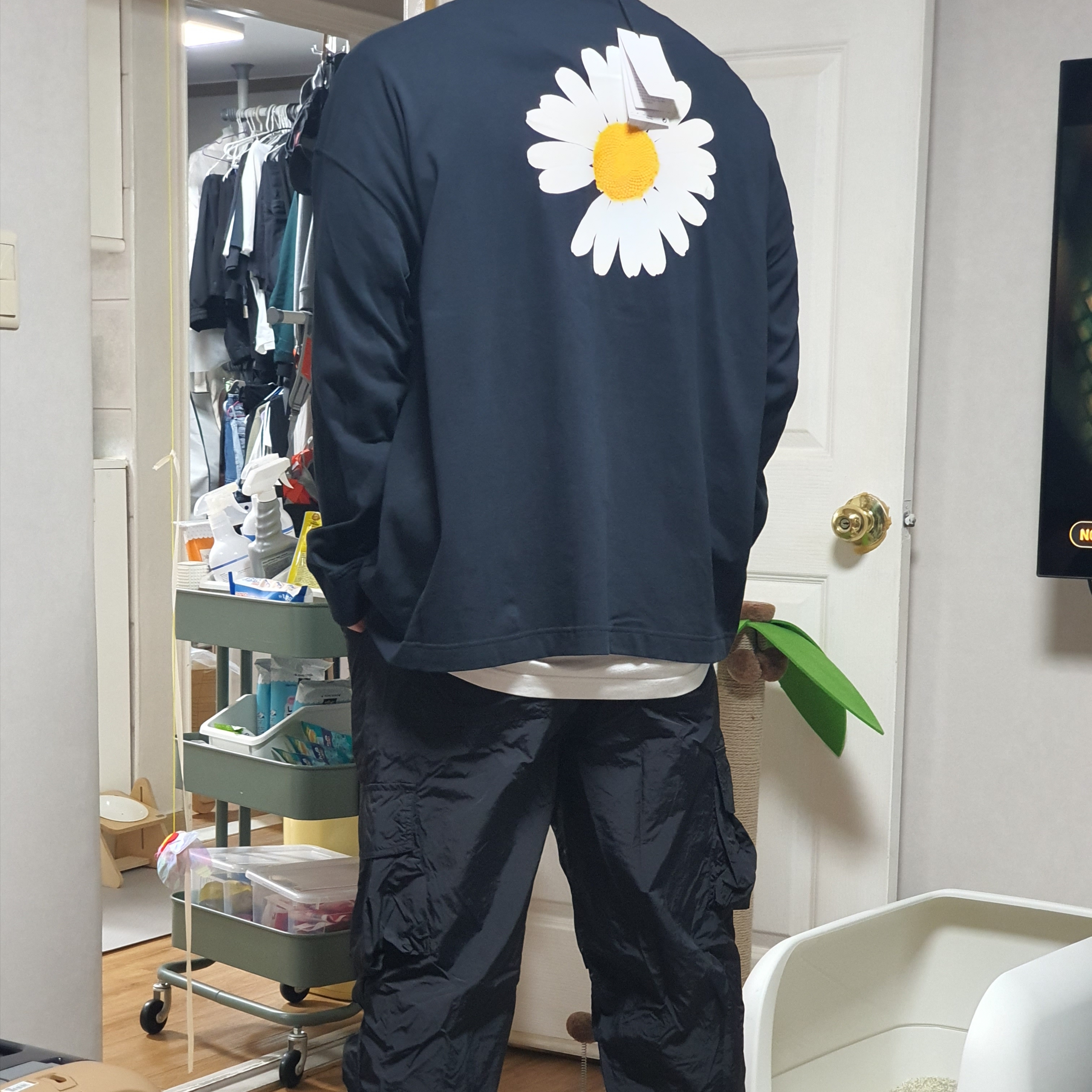 Nike x Peaceminusone LS T-Shirt Black (DR0098-010) 착용 스타일 - 1