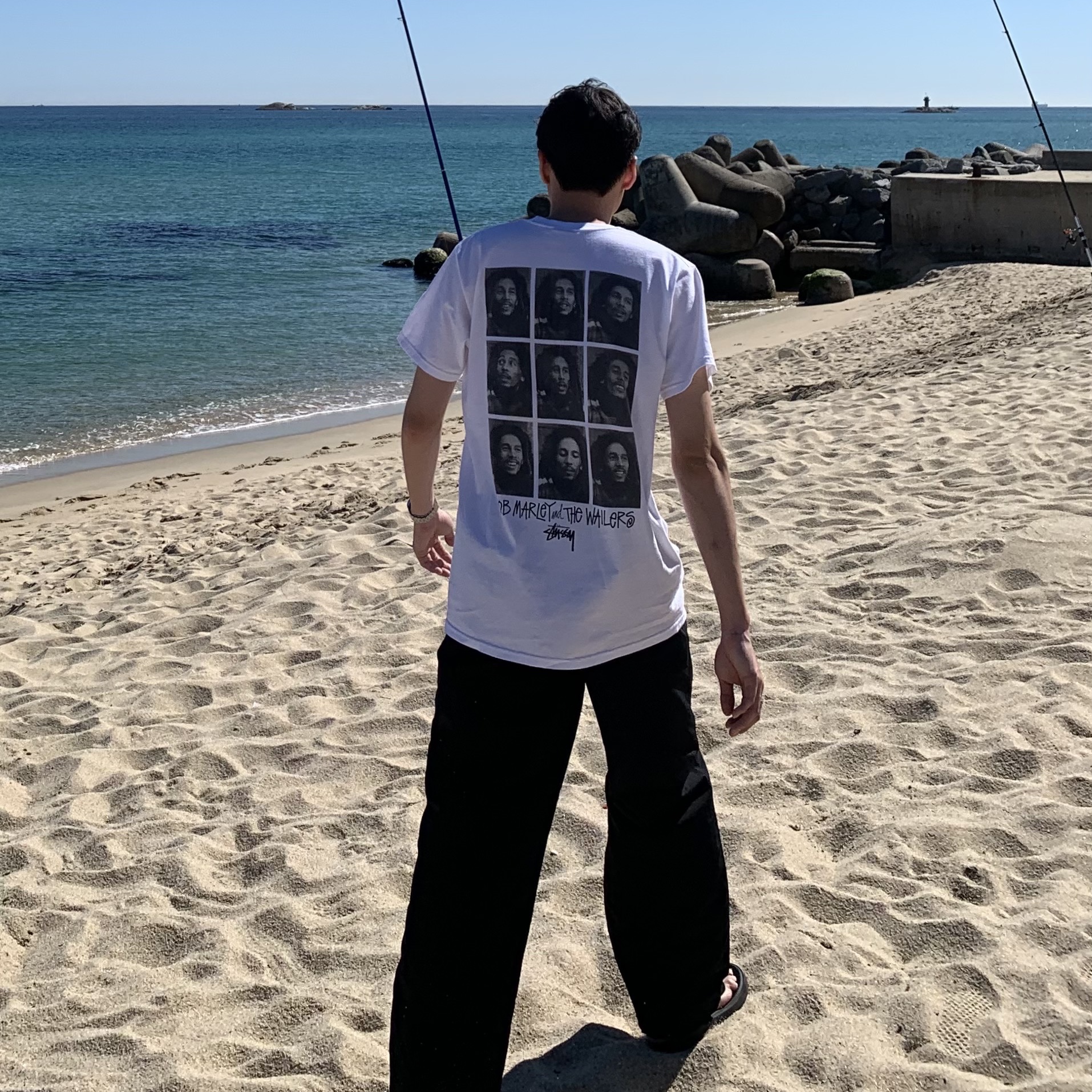 Stussy Bob Frames T-Shirt White 착용 스타일