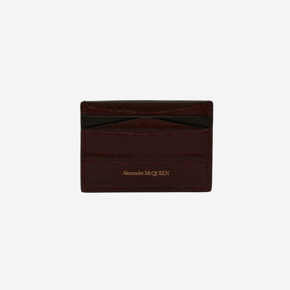 Alexander McQueen Skull Card Holder Burgundy 상세 이미지 3