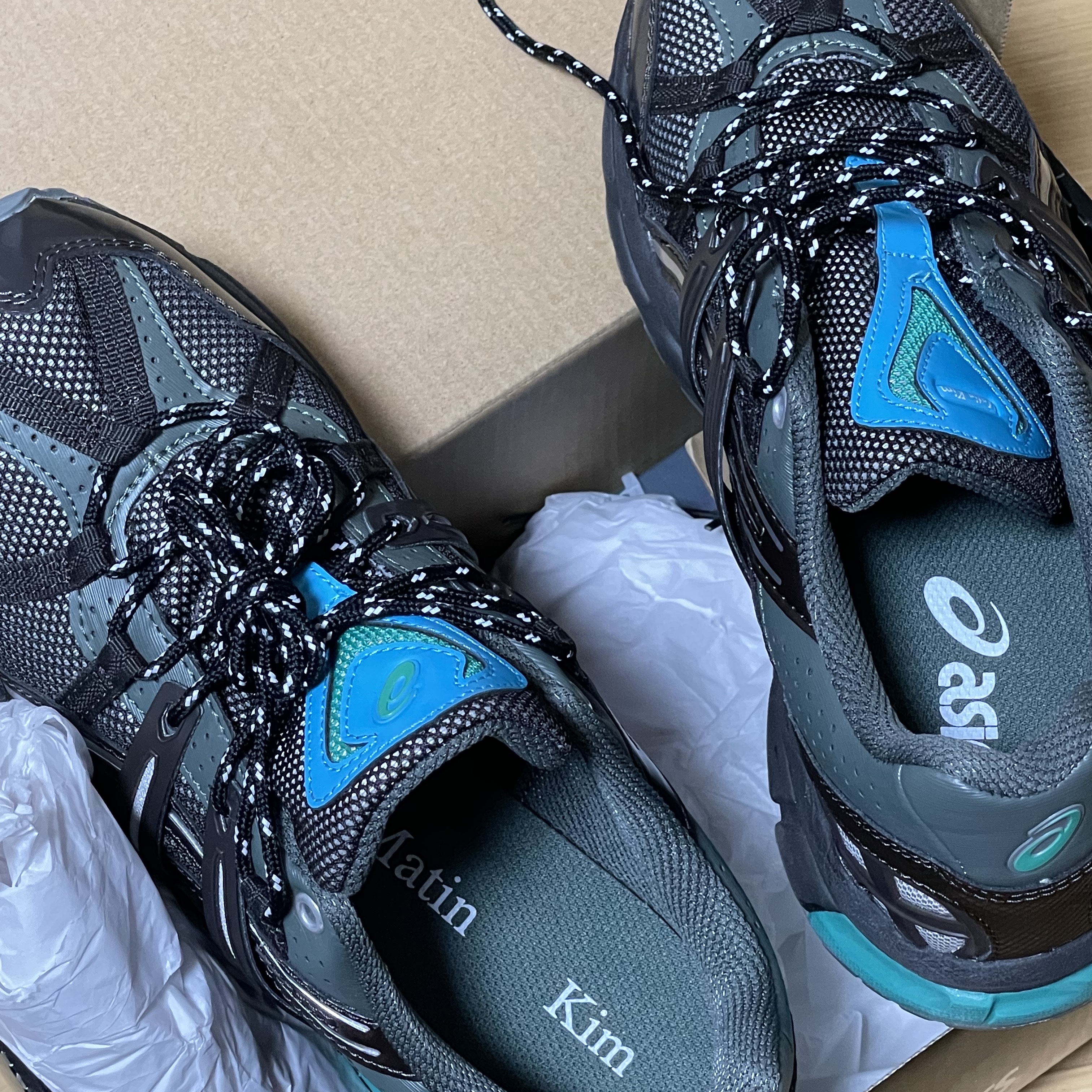 (W) Asics x Matin Kim Gel-Sonoma 15-50 Black Pure Silver 착용 스타일 - 3