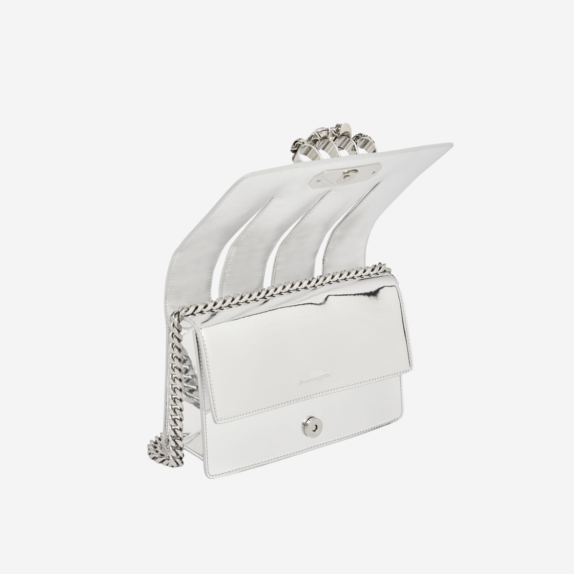 Alexander McQueen Slash Bag Silver 상세 이미지 4