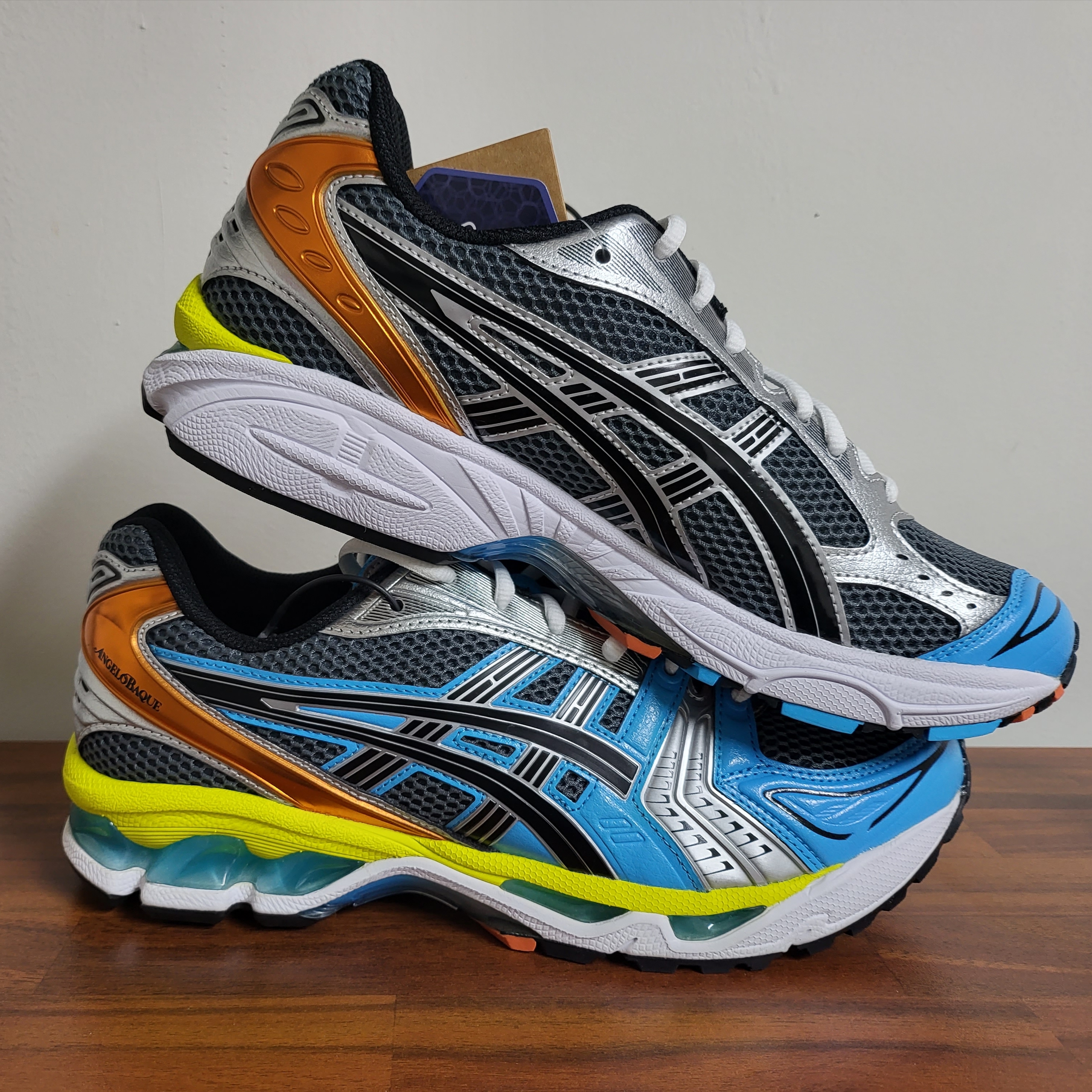 Asics x Angelo Baque Gel-Kayano 14 Blue Multi 착용 스타일 - 1
