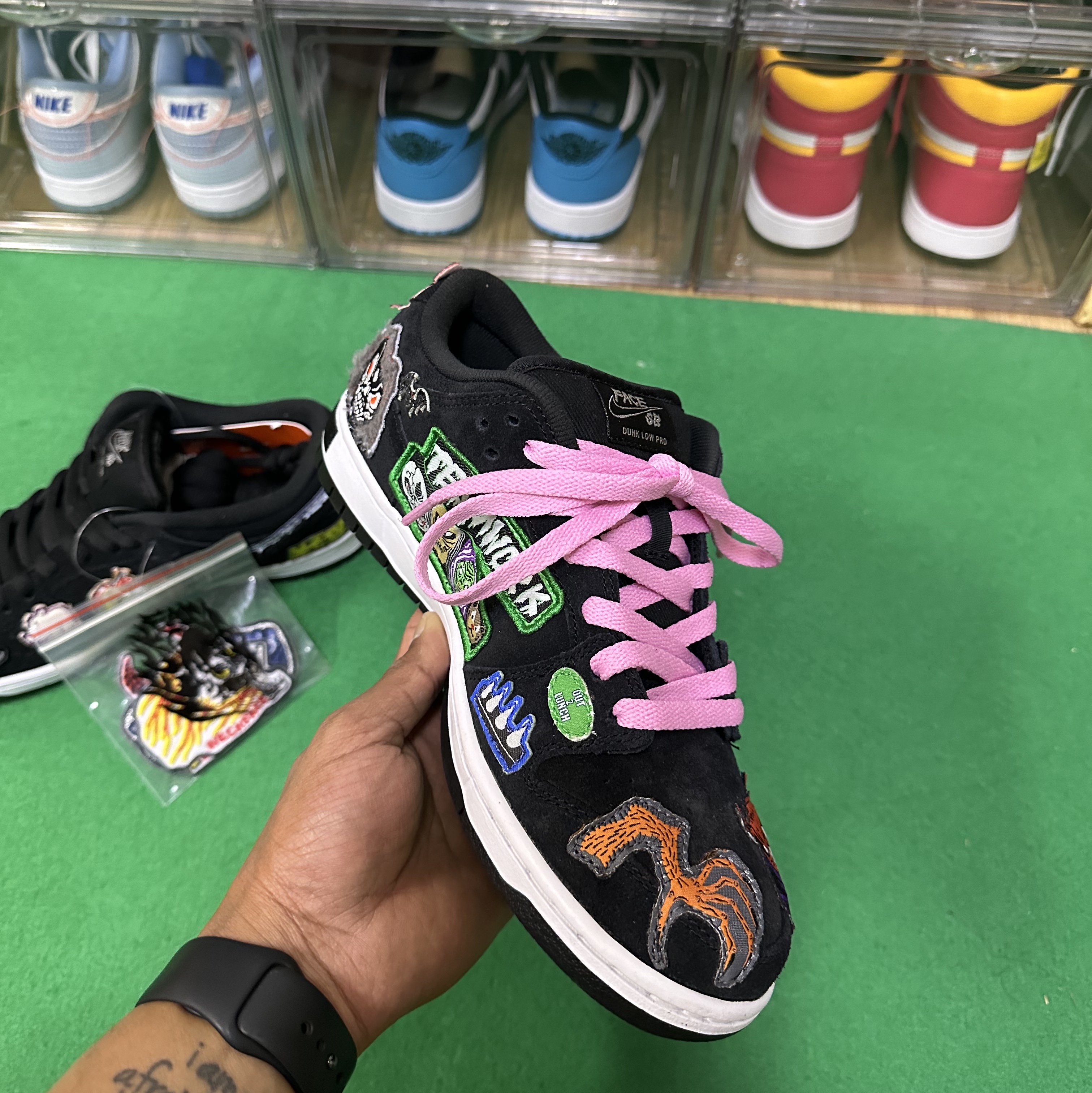 Nike x Neckface SB Dunk Low Pro Black 착용 스타일 - 1