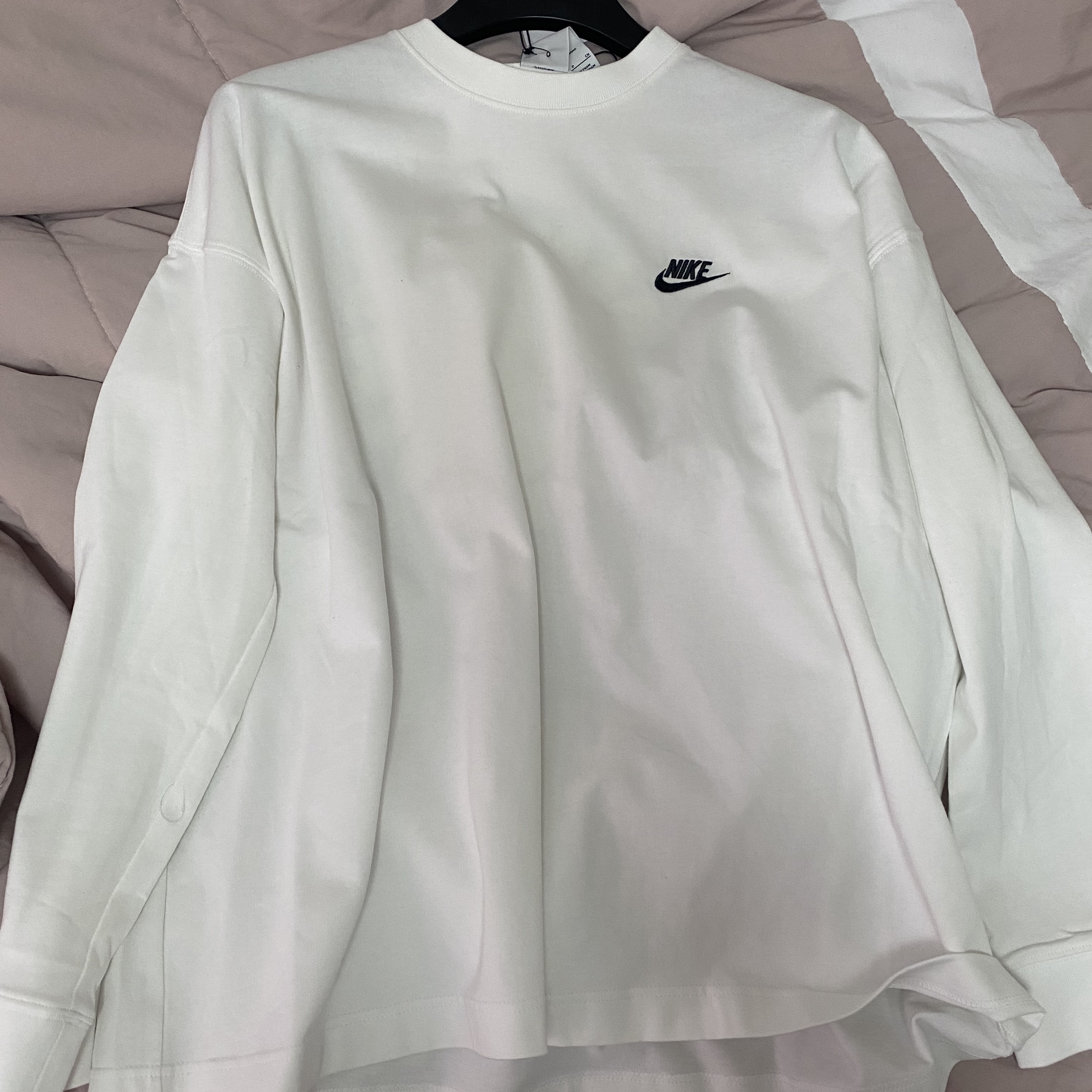Nike x Peaceminusone LS T-Shirt White (DR0098-100) 착용 스타일