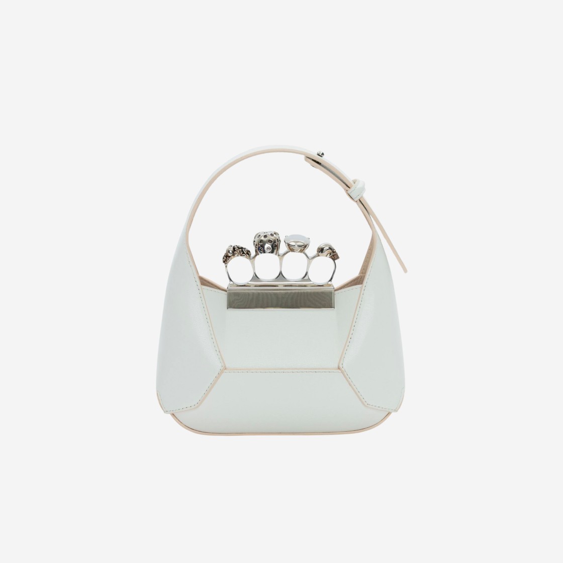 Alexander McQueen Mini Jewelled Hobo Bag Ivory 상세 이미지 2