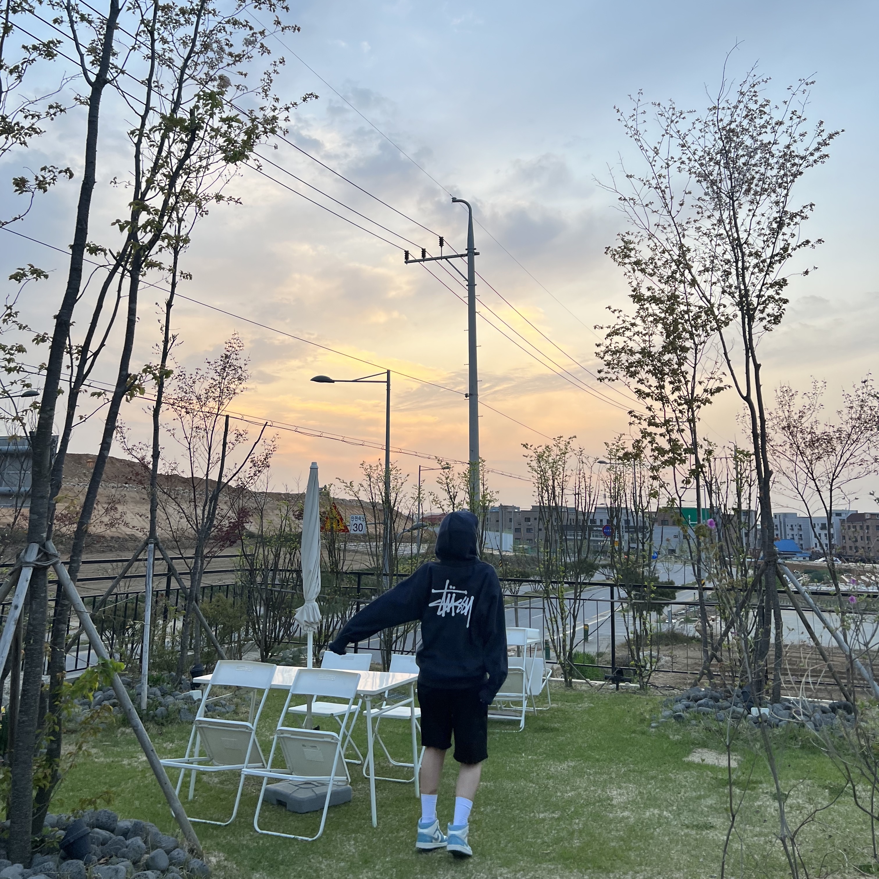 Stussy Basic Stussy Zip Hoodie Navy 2023 착용 스타일 - 2
