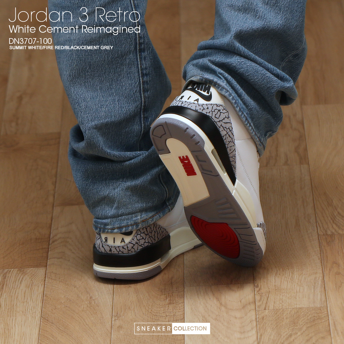 Jordan 3 Retro White Cement Reimagined 착용 스타일 - 5