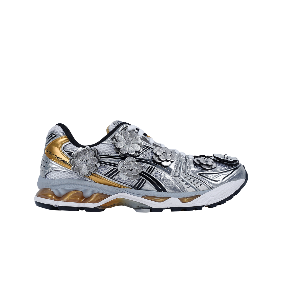 아식스 x 세실리에 반센 젤 카야노 14 플라워 아플리케 화이트 퓨어 골드(Asics x Cecilie Bahnsen Gel-Kayano 14 Flower Applique White Pure Gold)