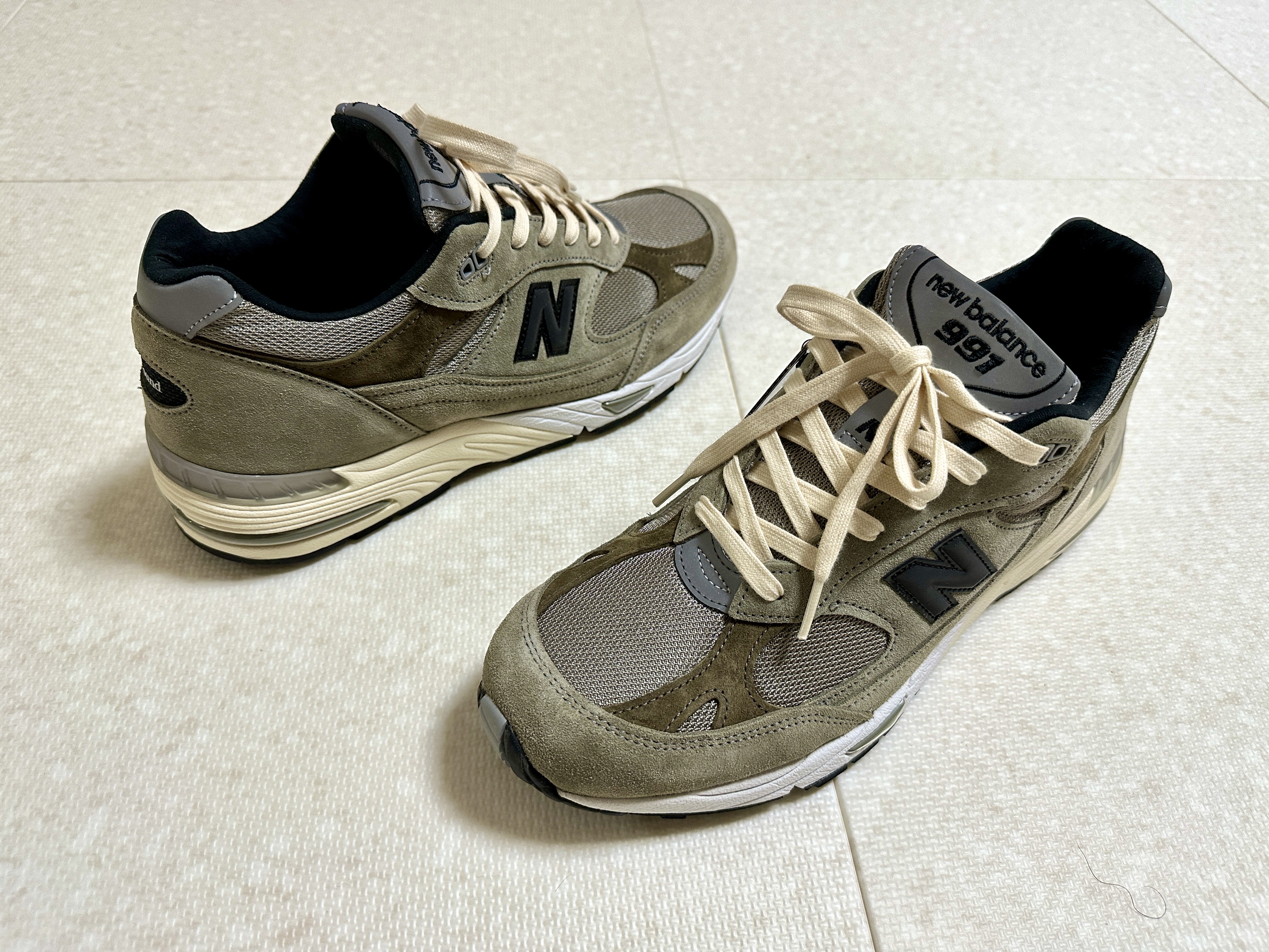 New Balance x JJJJound 991 Made in UK Grey 착용 스타일 - 3