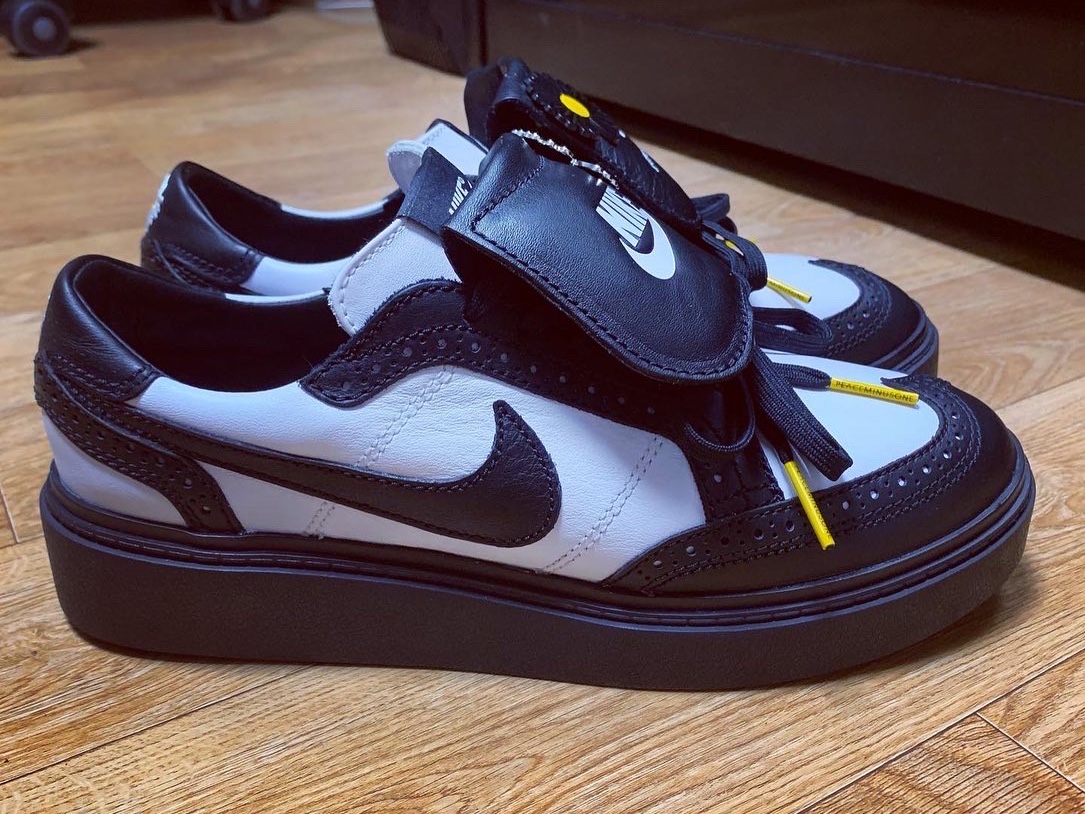Nike x Peaceminusone Kwondo1 Black and White 착용 스타일 - 3
