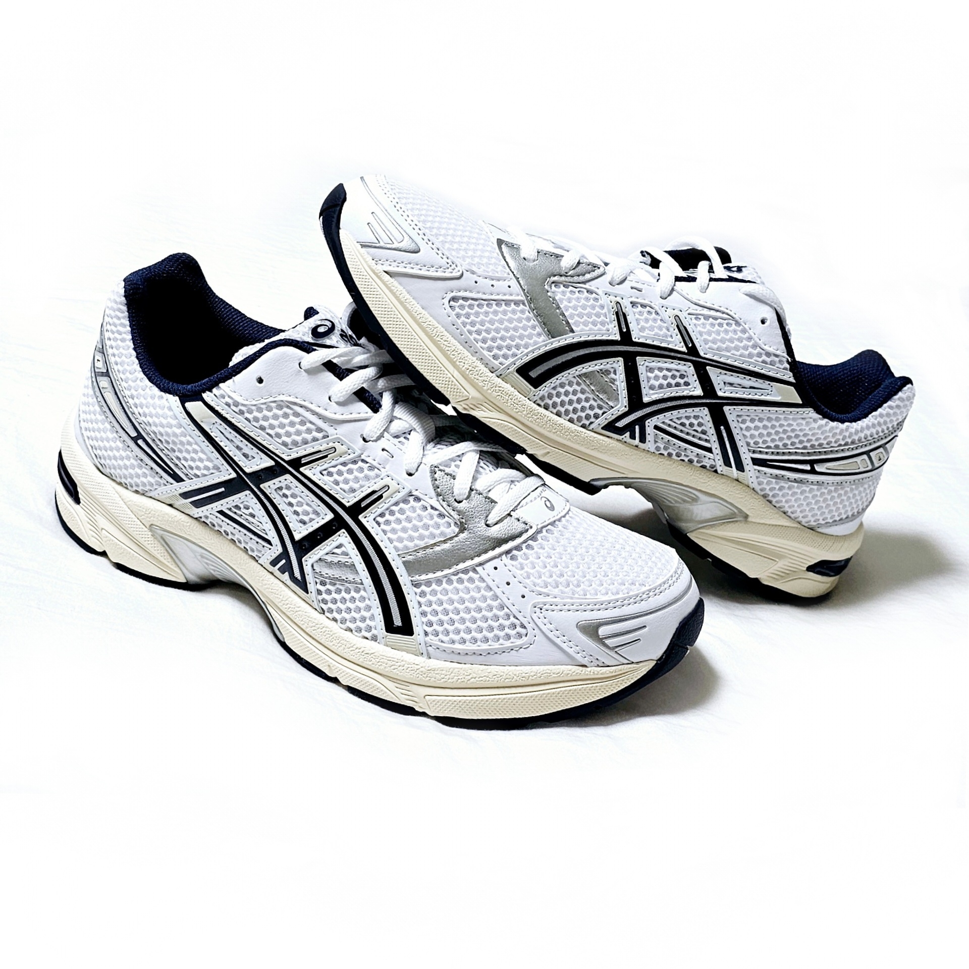 (W) Asics Gel-1130 White Midnight 착용 스타일 - 3