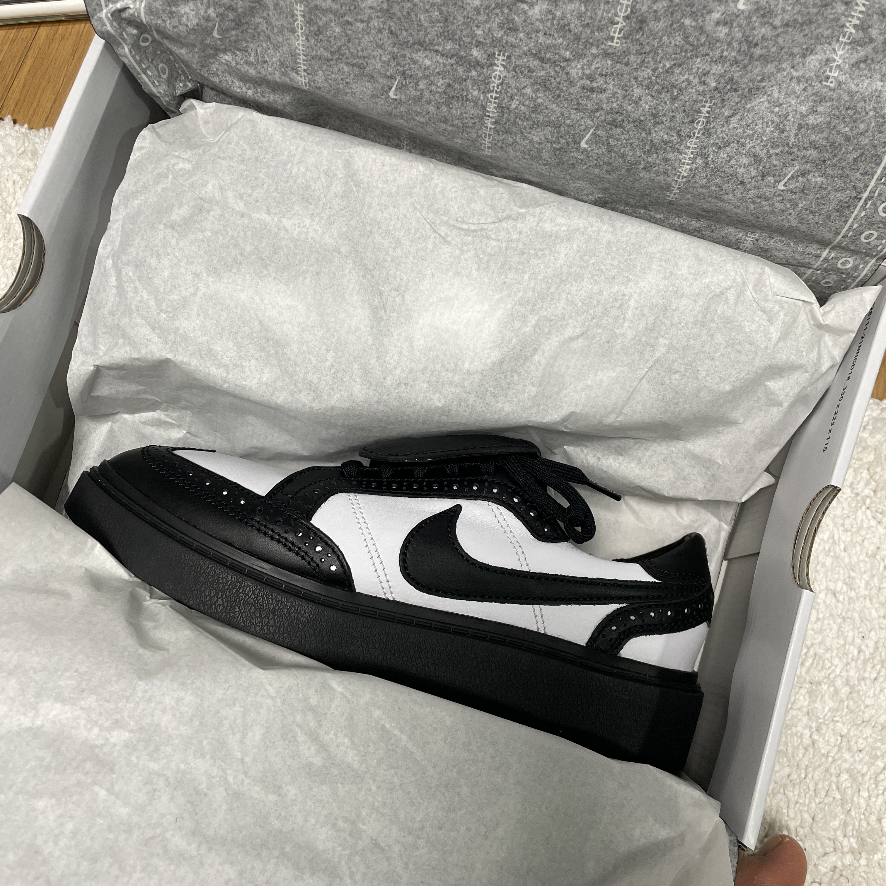 Nike x Peaceminusone Kwondo1 Black and White 착용 스타일