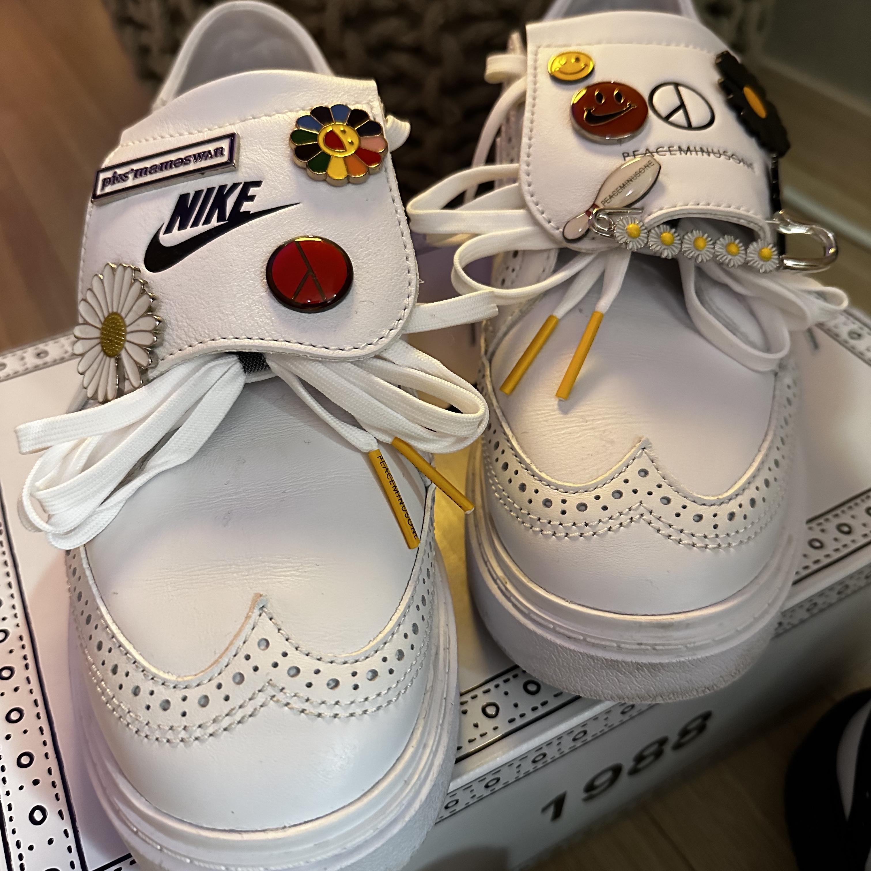 Nike x Peaceminusone Kwondo1 White, Nike x Peaceminusone Kwondo1 Black and White 착용 스타일 - 1