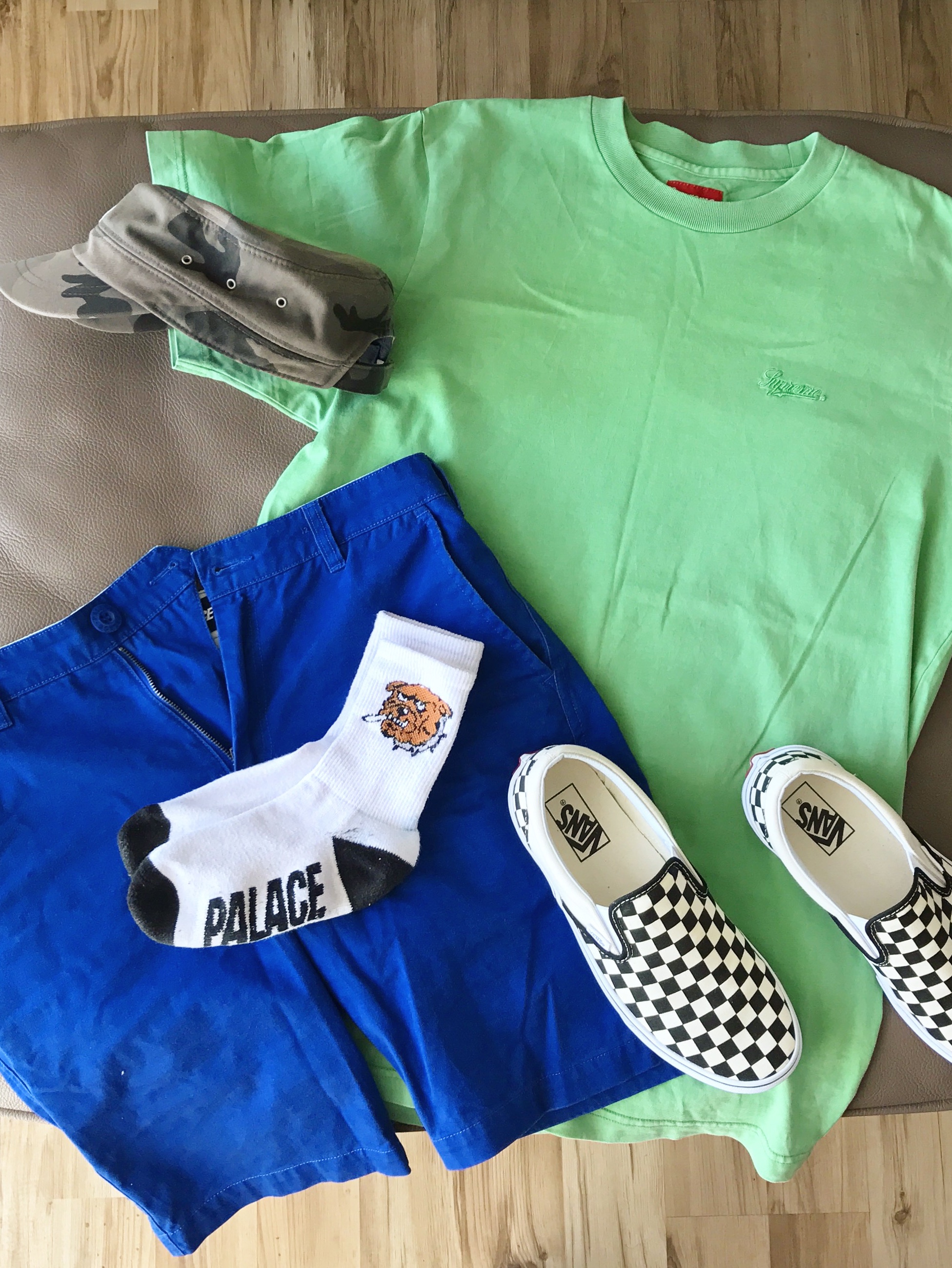 Vans Slip-On Checkerboard 착용 스타일