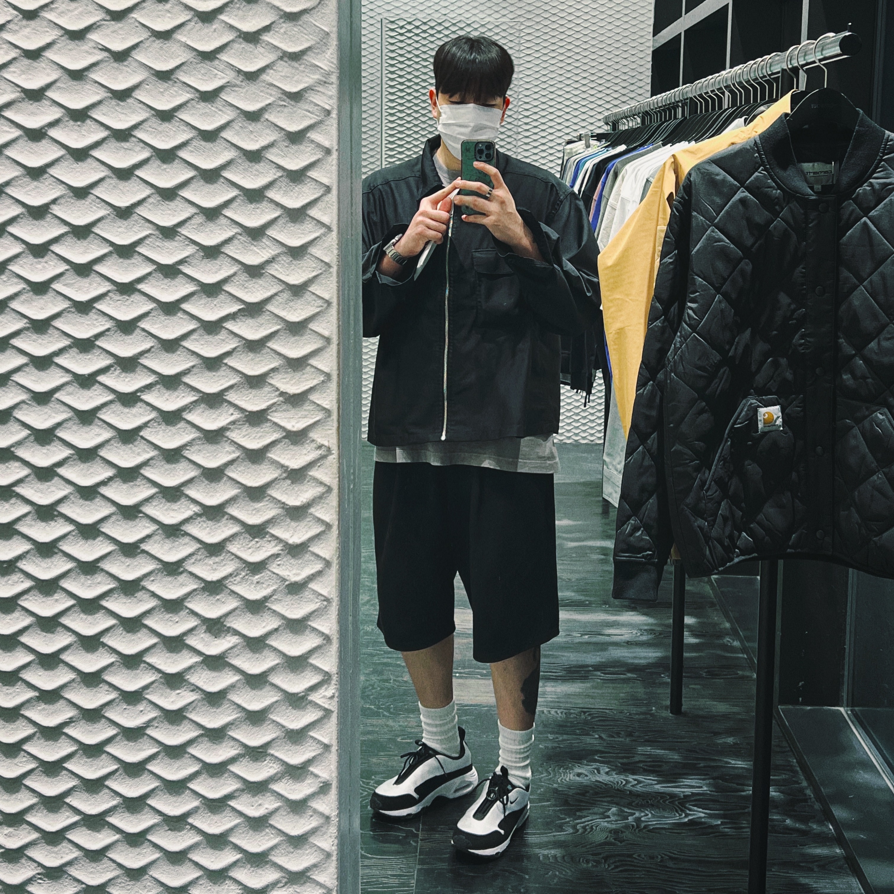 Nike x Comme des Garcons Homme Plus Air Max Sunder SP White Black 착용 스타일 - 4