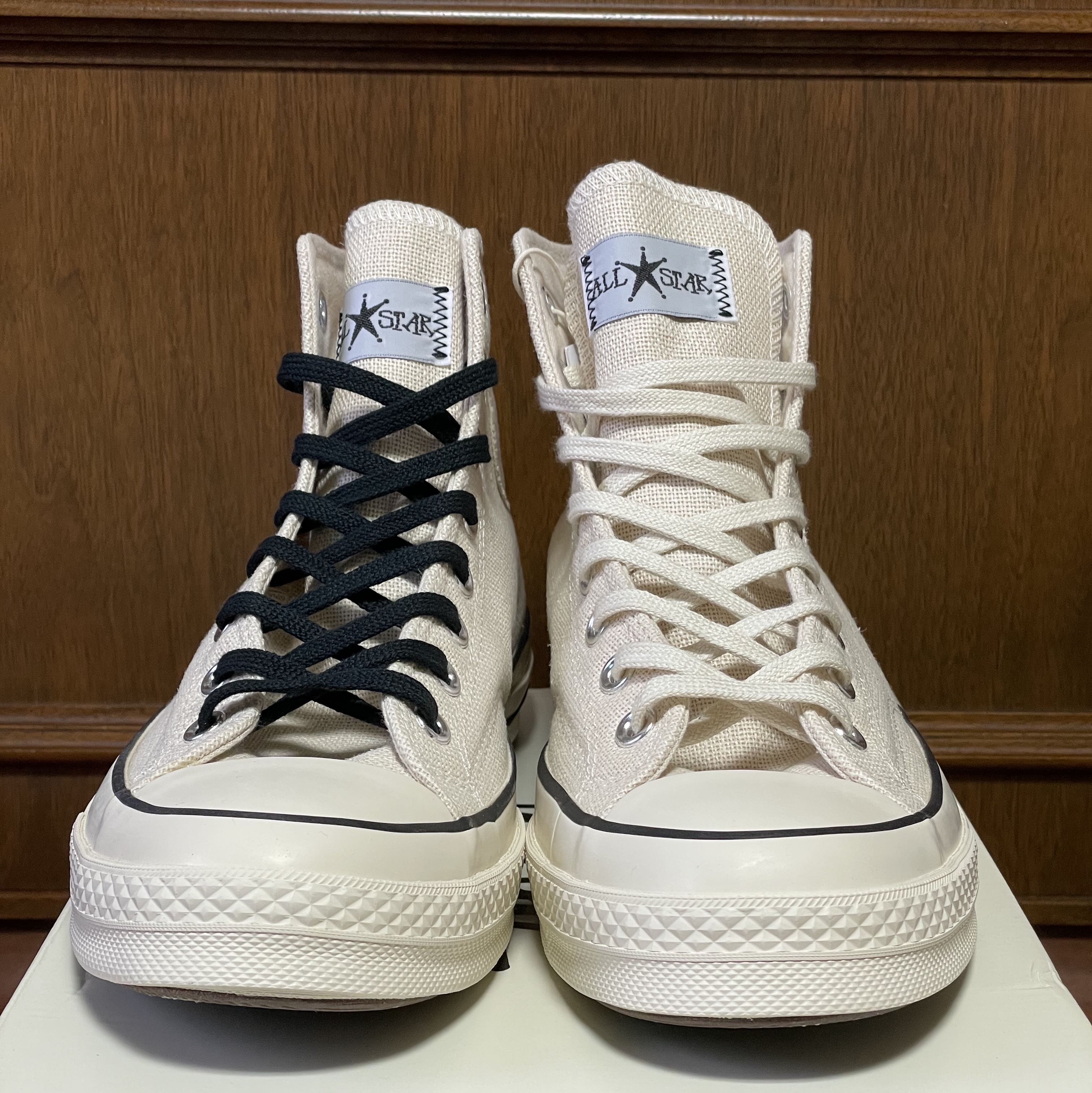 Converse x Stussy Chuck 70 High Natural Ivory 착용 스타일 - 3