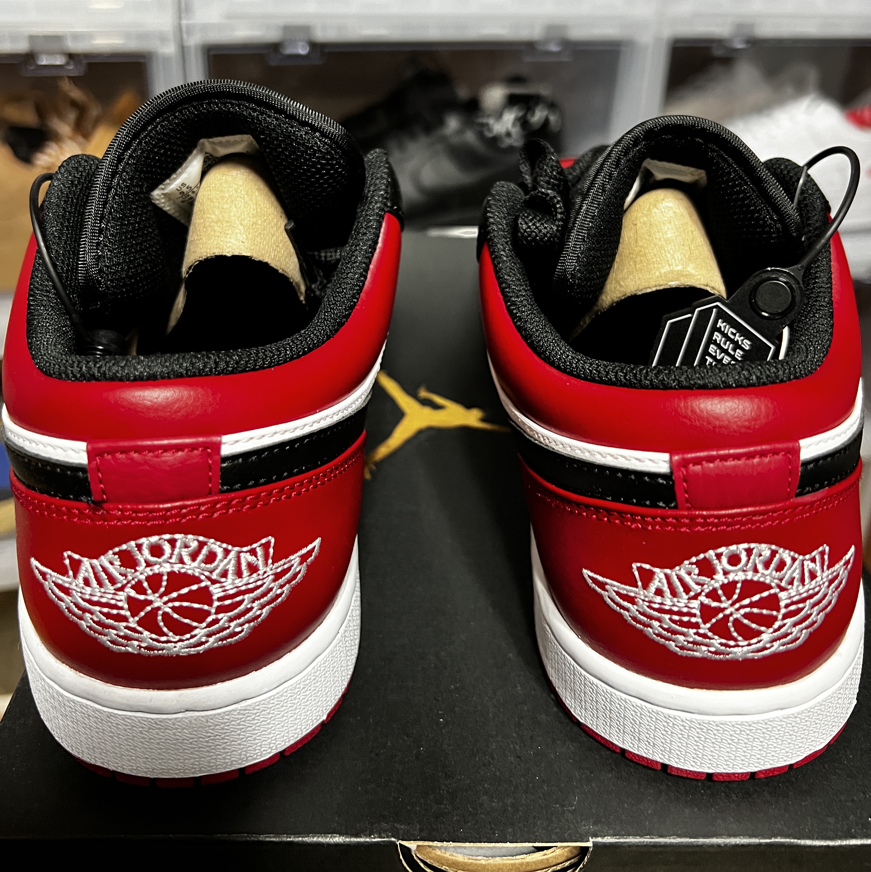 Jordan 1 Low Bred Toe 착용 스타일 - 1