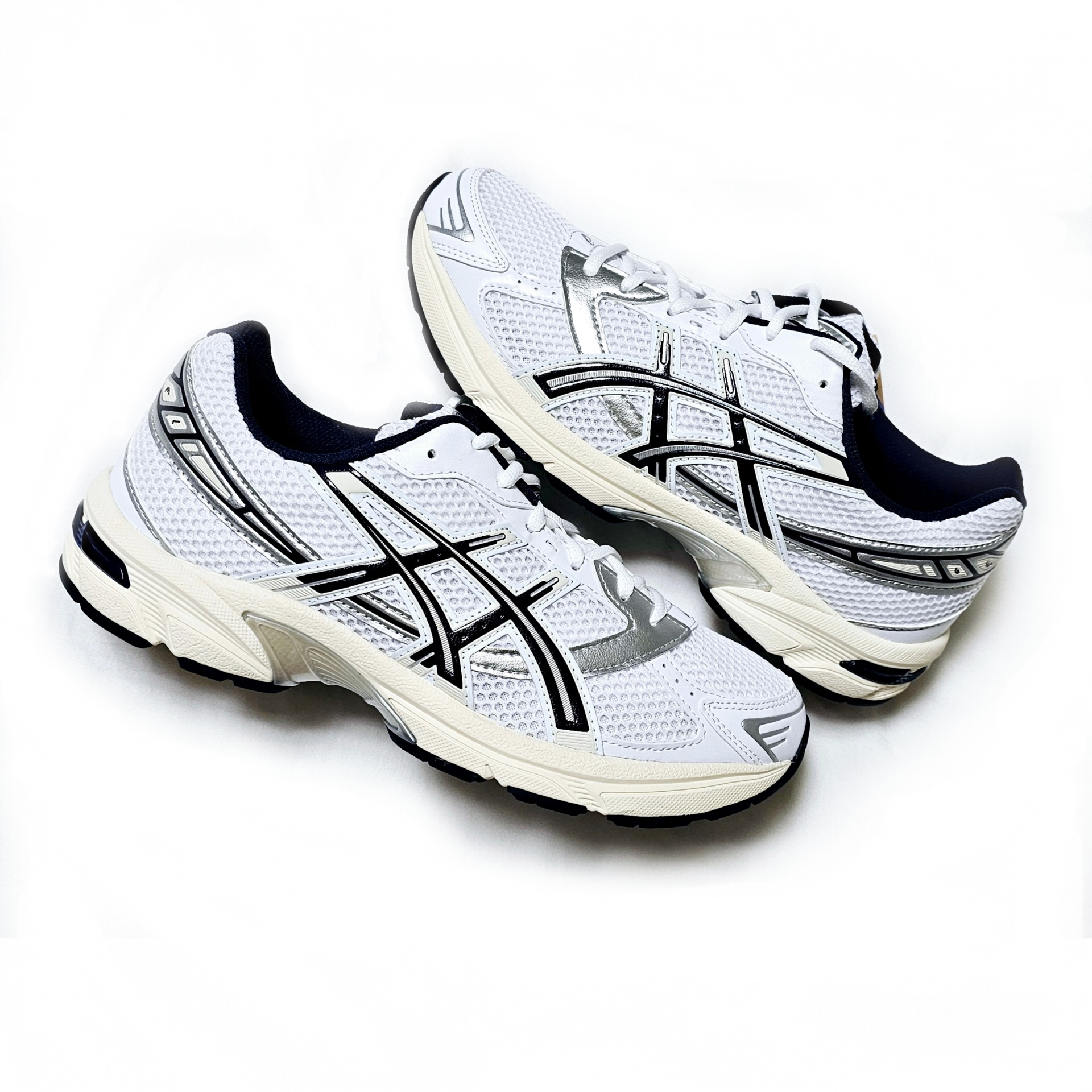 (W) Asics Gel-1130 White Midnight 착용 스타일 - 5