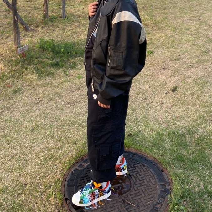 Adidas x Sean Wotherspoon Superstar Superearth Black, Nike x Peaceminusone Wide Pants Black (DR0096-010) 착용 스타일