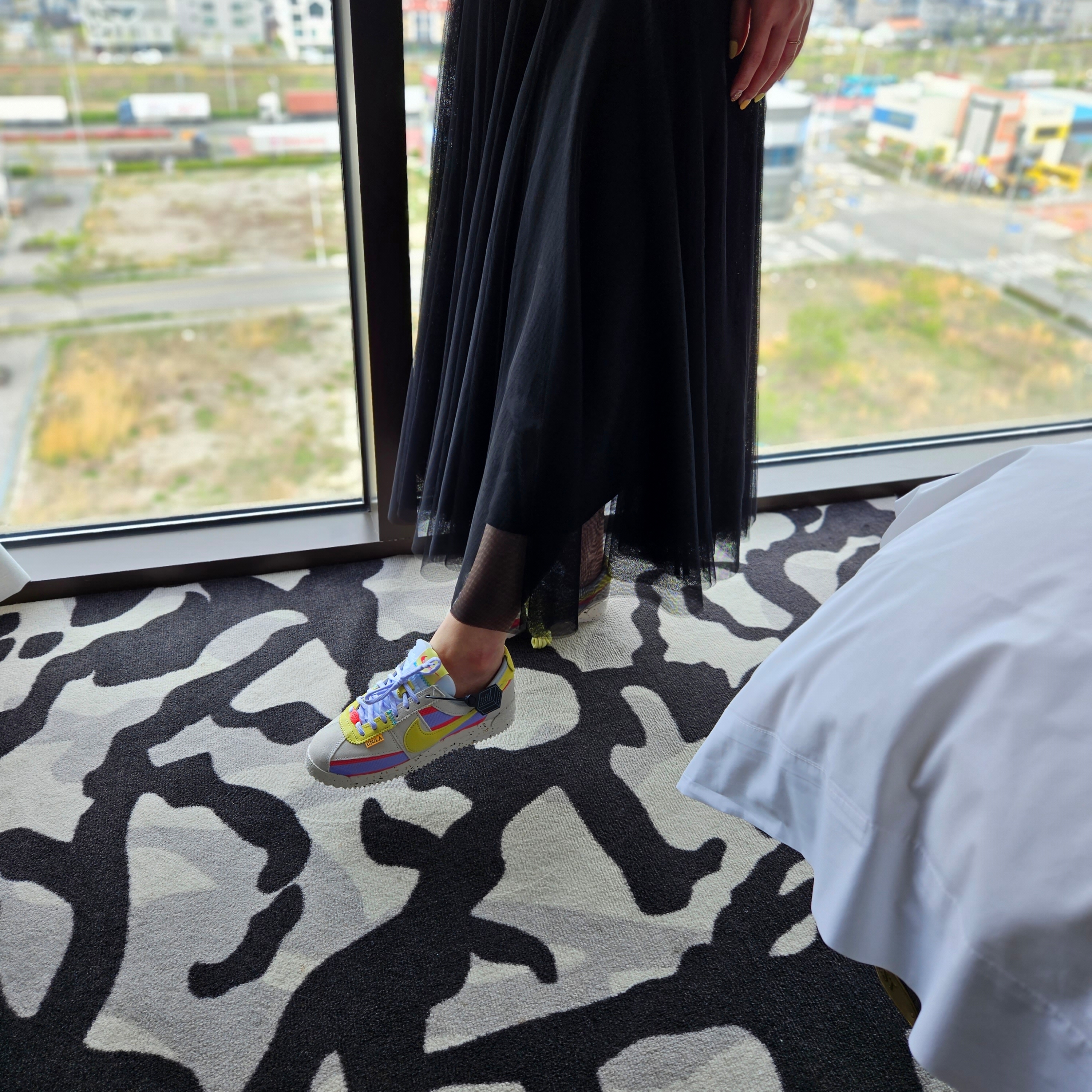 Nike x Union Cortez SP Lemon Frost 착용 스타일 - 2