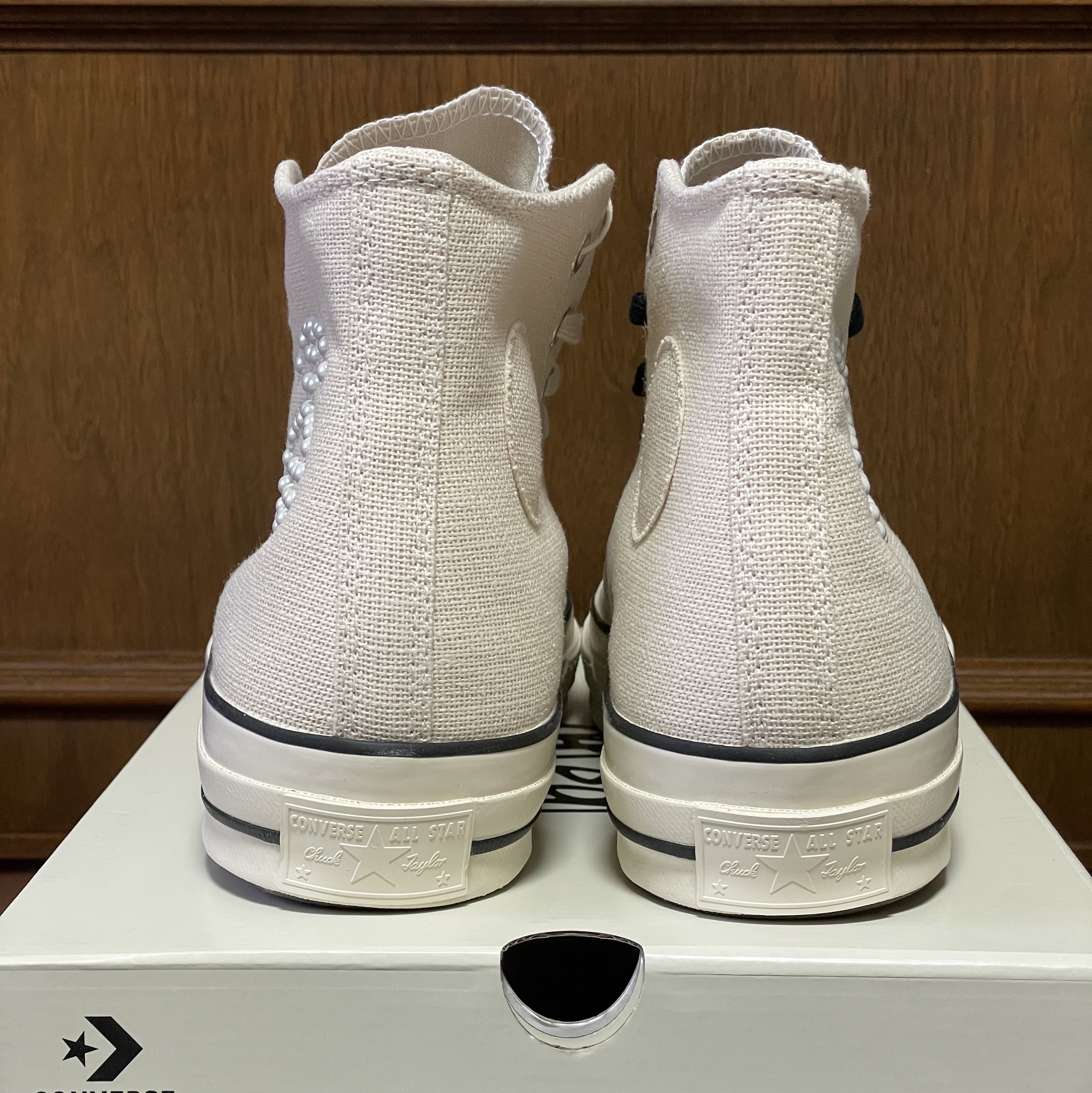 Converse x Stussy Chuck 70 High Natural Ivory 착용 스타일 - 4