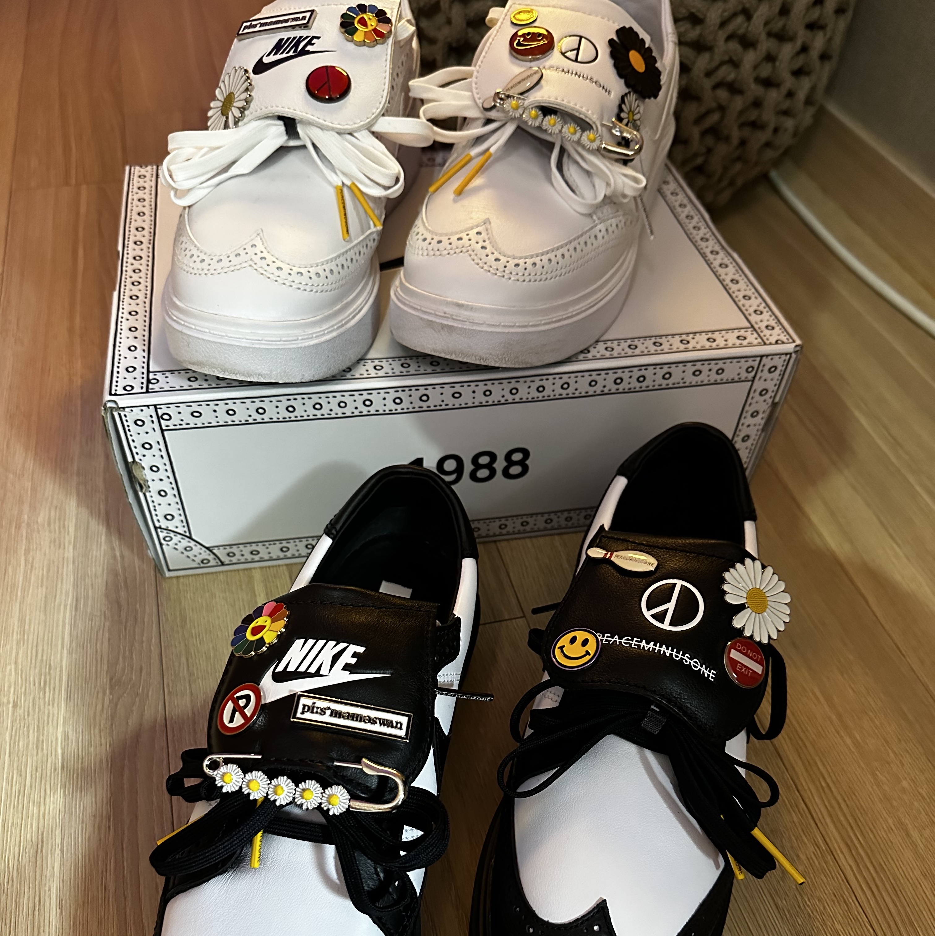 Nike x Peaceminusone Kwondo1 Black and White, Nike x Peaceminusone Kwondo1 White 착용 스타일 - 3