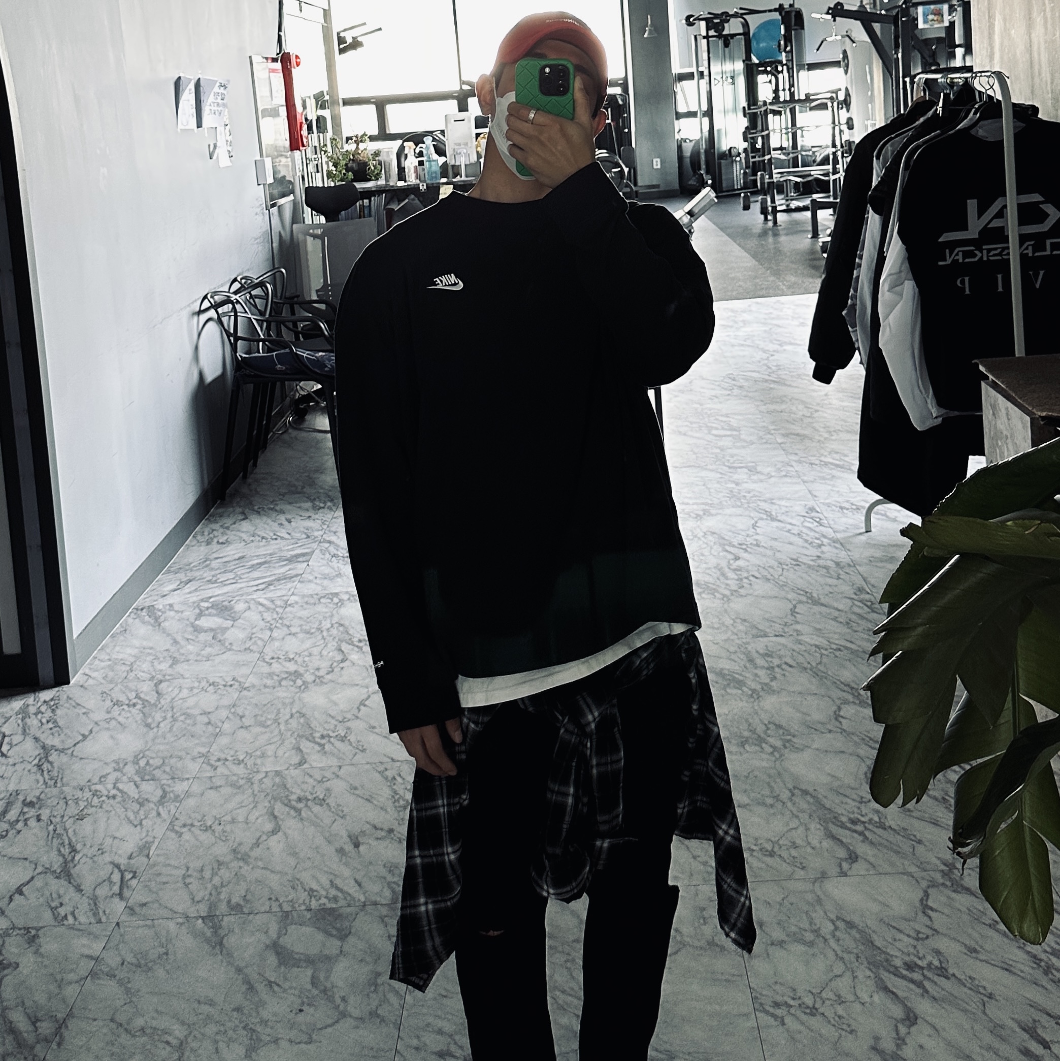 Nike x Peaceminusone LS T-Shirt Black (DR0098-010) 착용 스타일 - 1