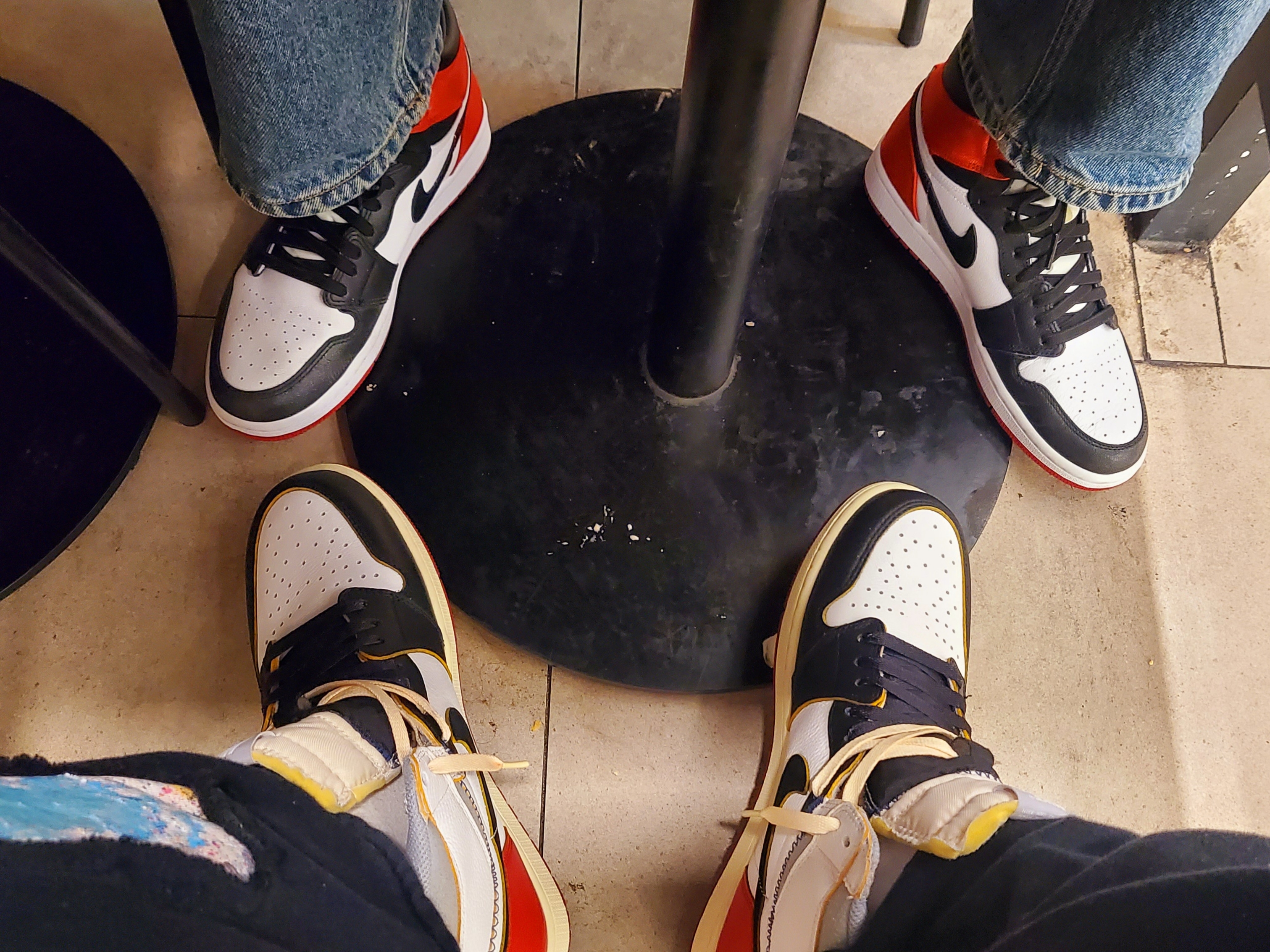 Jordan 1 x Union Retro High Black Toe, (W) Jordan 1 Retro High Satin Black Toe 착용 스타일
