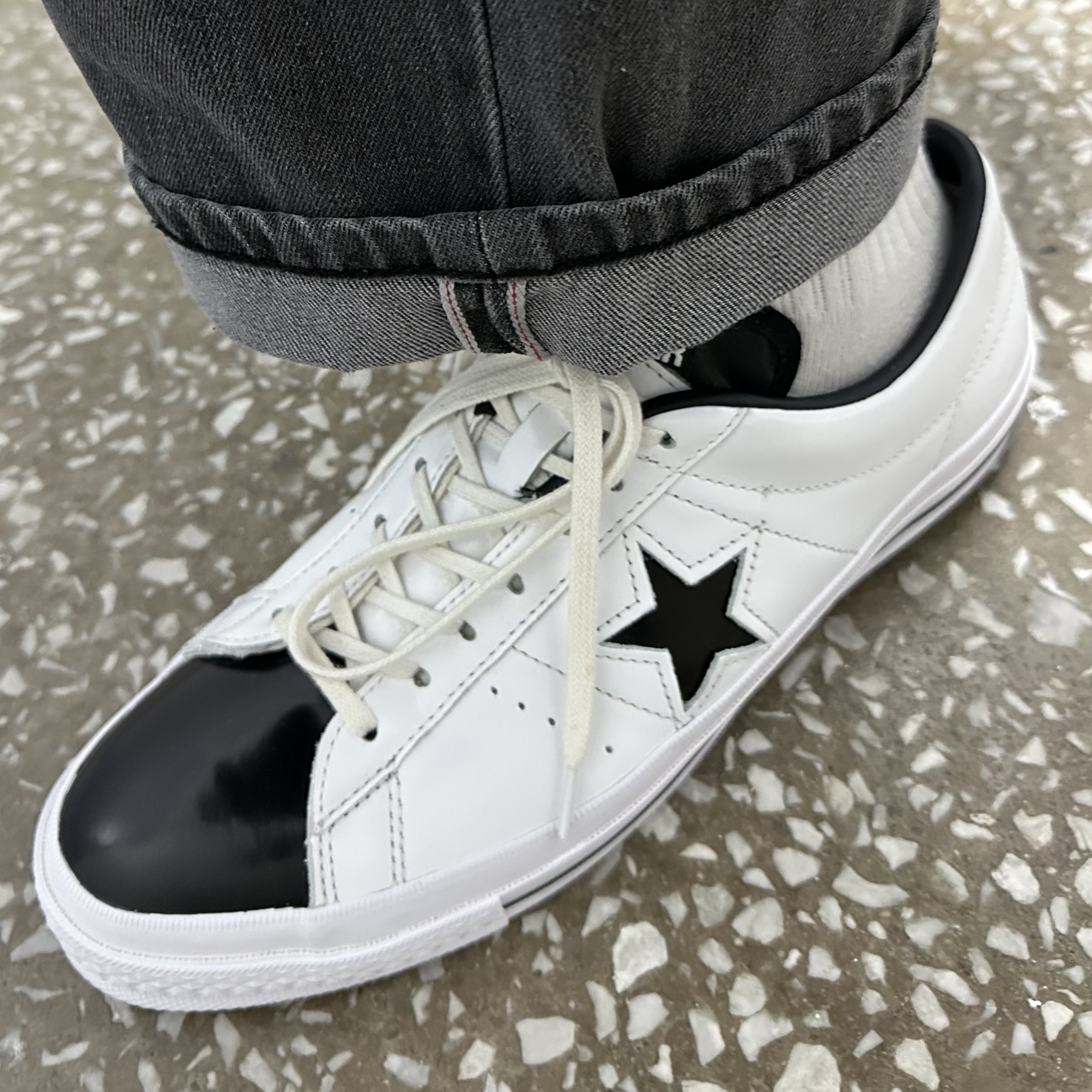 Converse One Star Ox HanByeol White 착용 스타일
